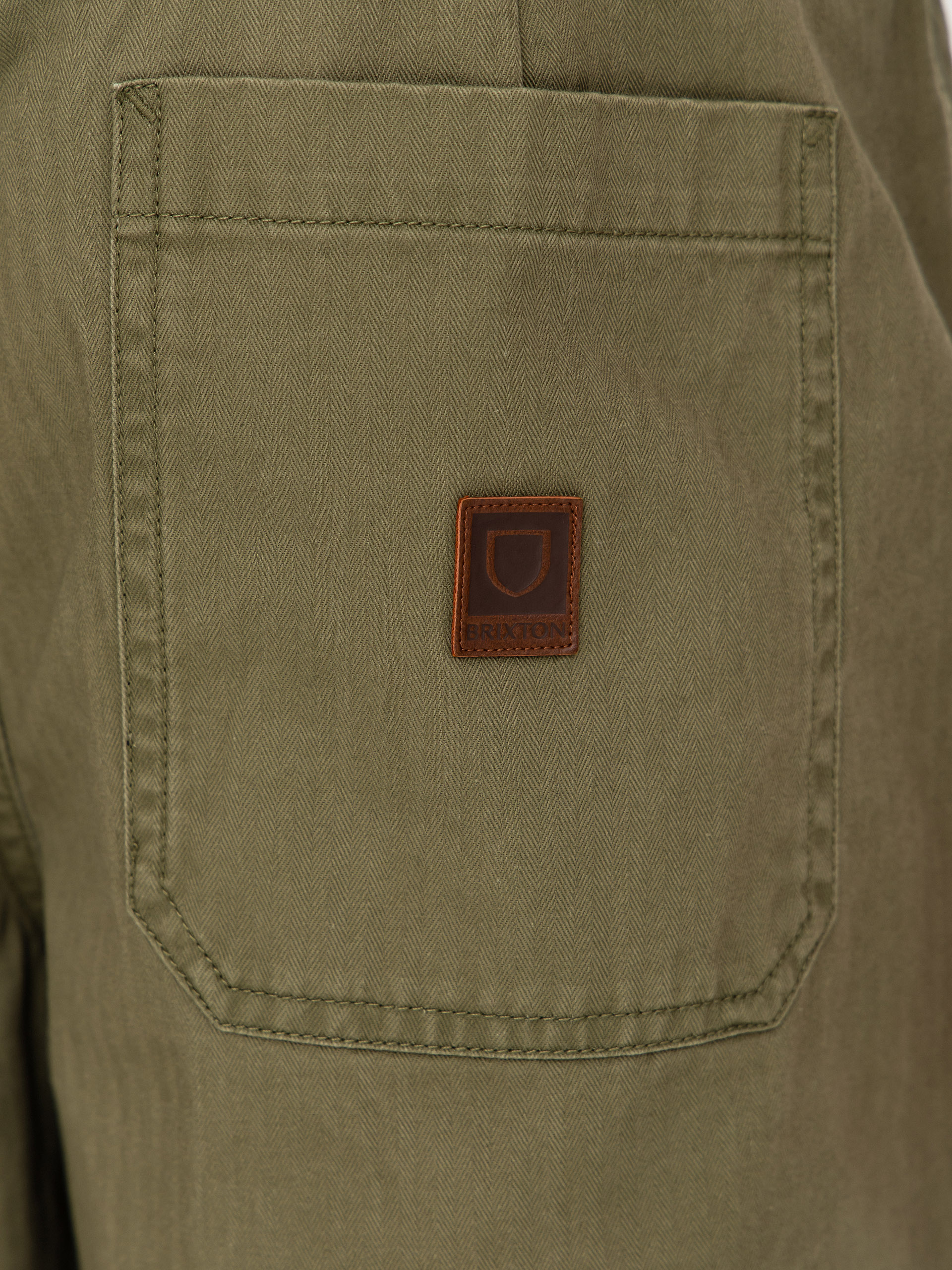 Brixton Surplus Vw Herringbone Rövidnadrág (washed olive green)