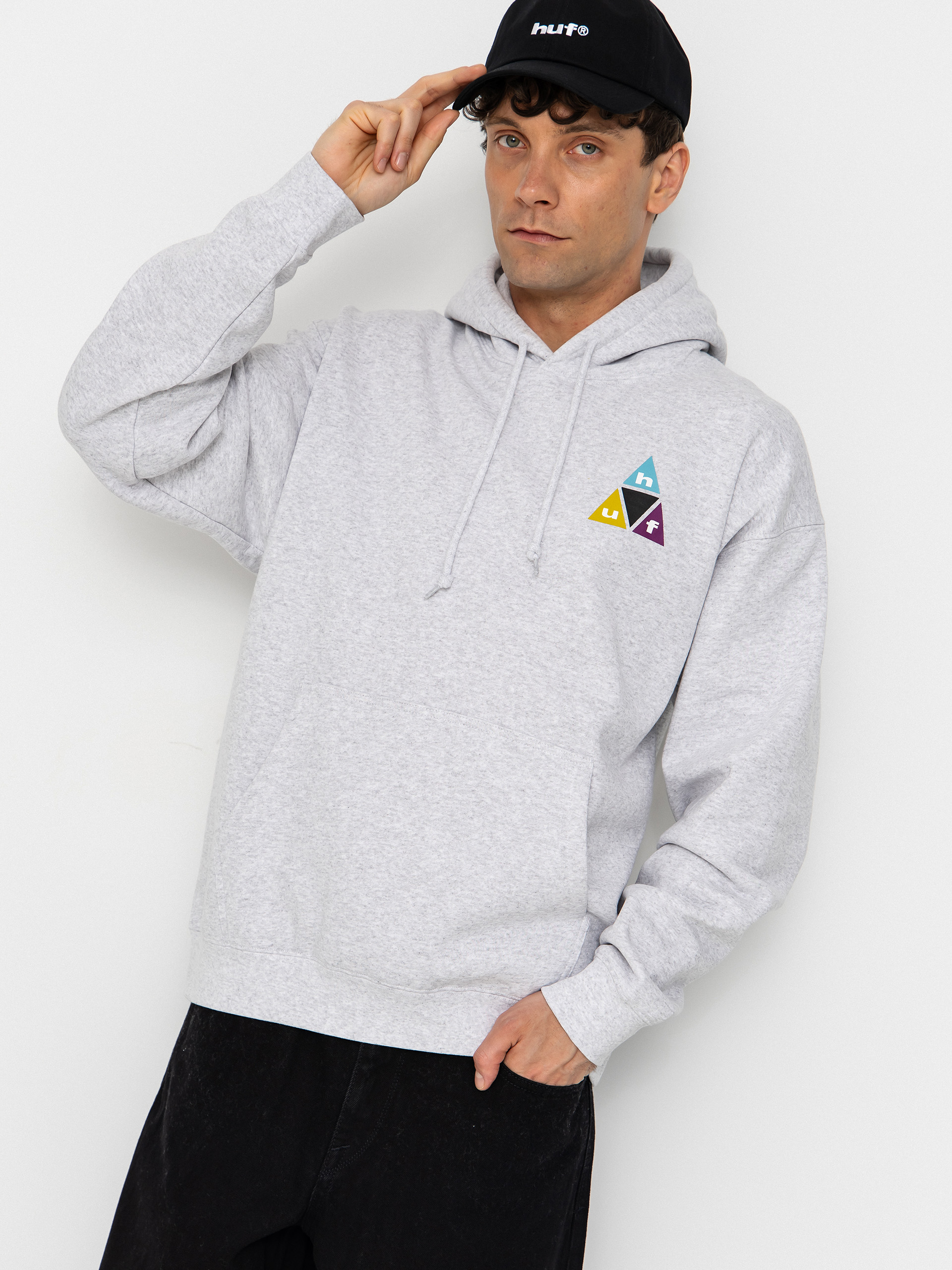 HUF Prism Tt HD Kapucnis pulóver (heather grey)