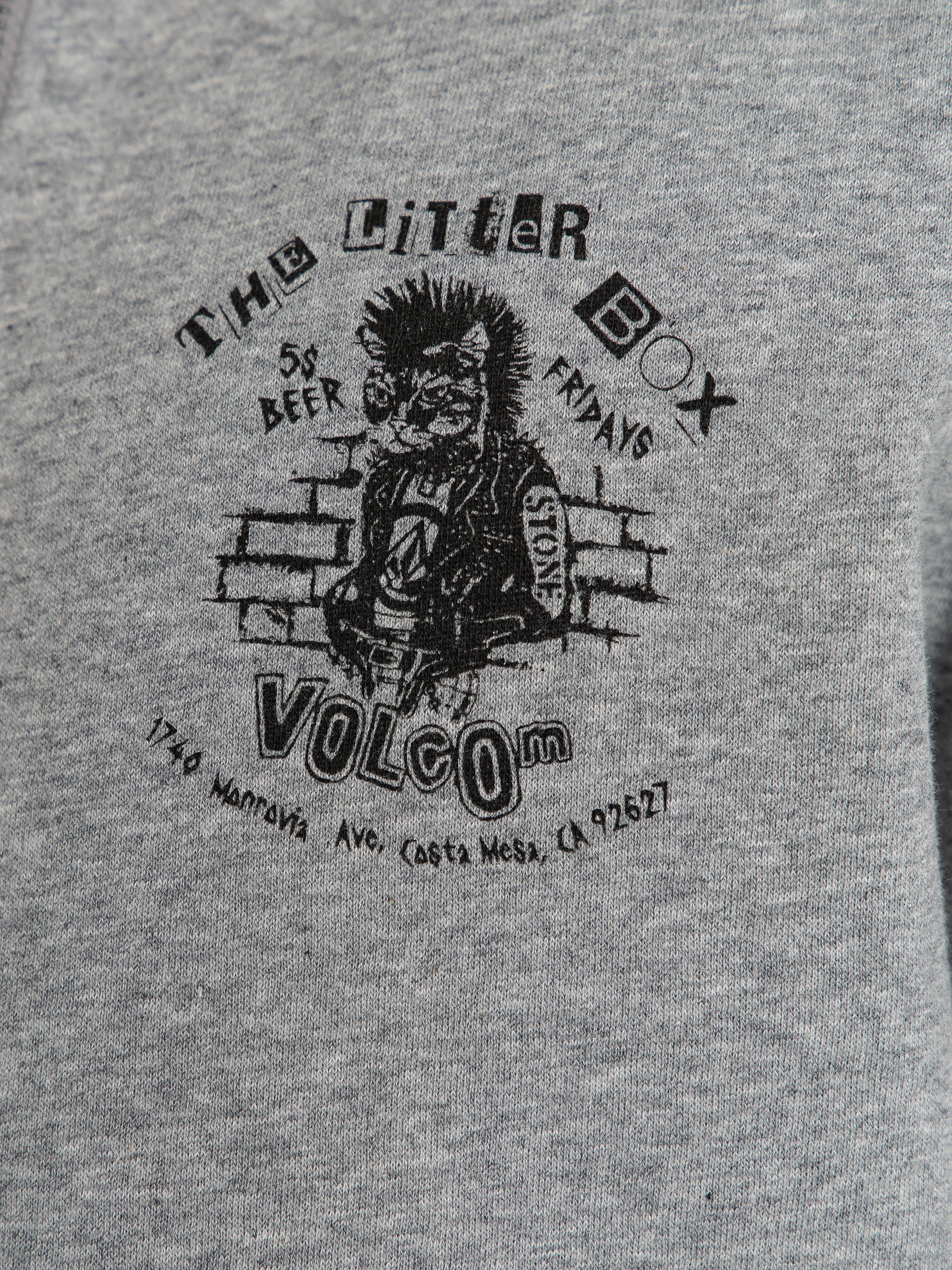 Volcom Catastrophy ZIP Pulóver (heather grey)