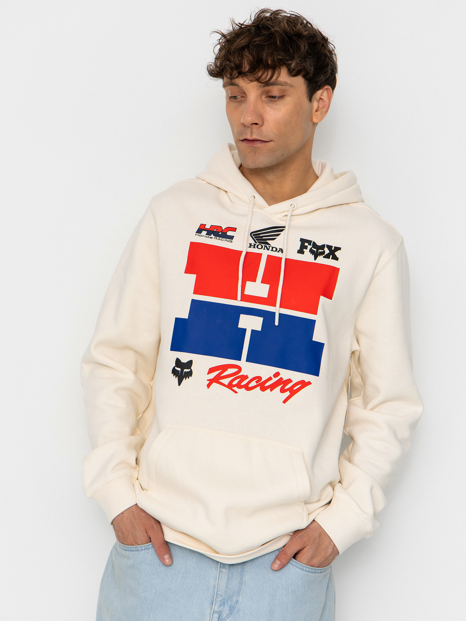 Fox Honda HD Kapucnis pulóver (off white)