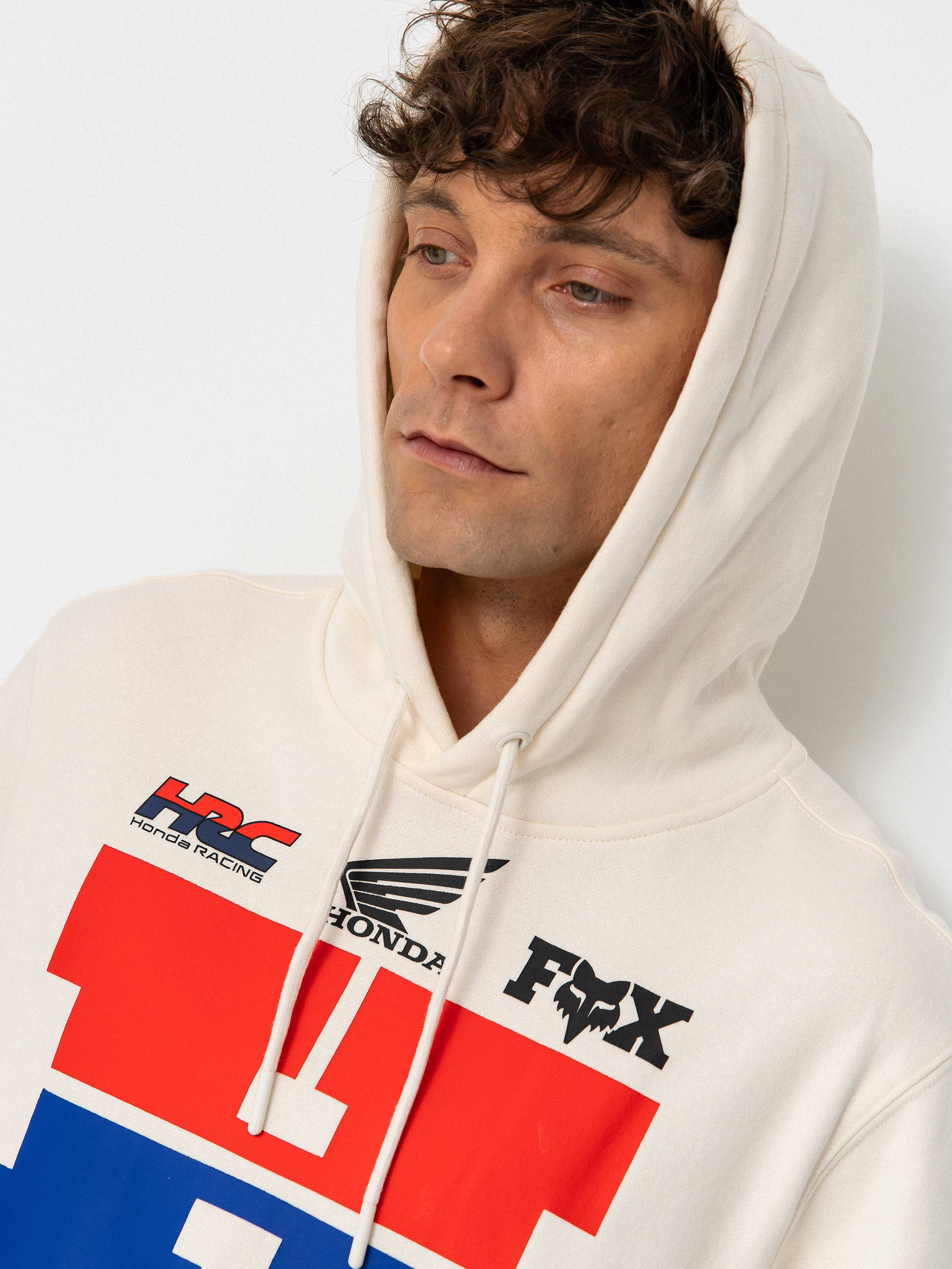 Fox Honda HD Kapucnis pulóver (off white)