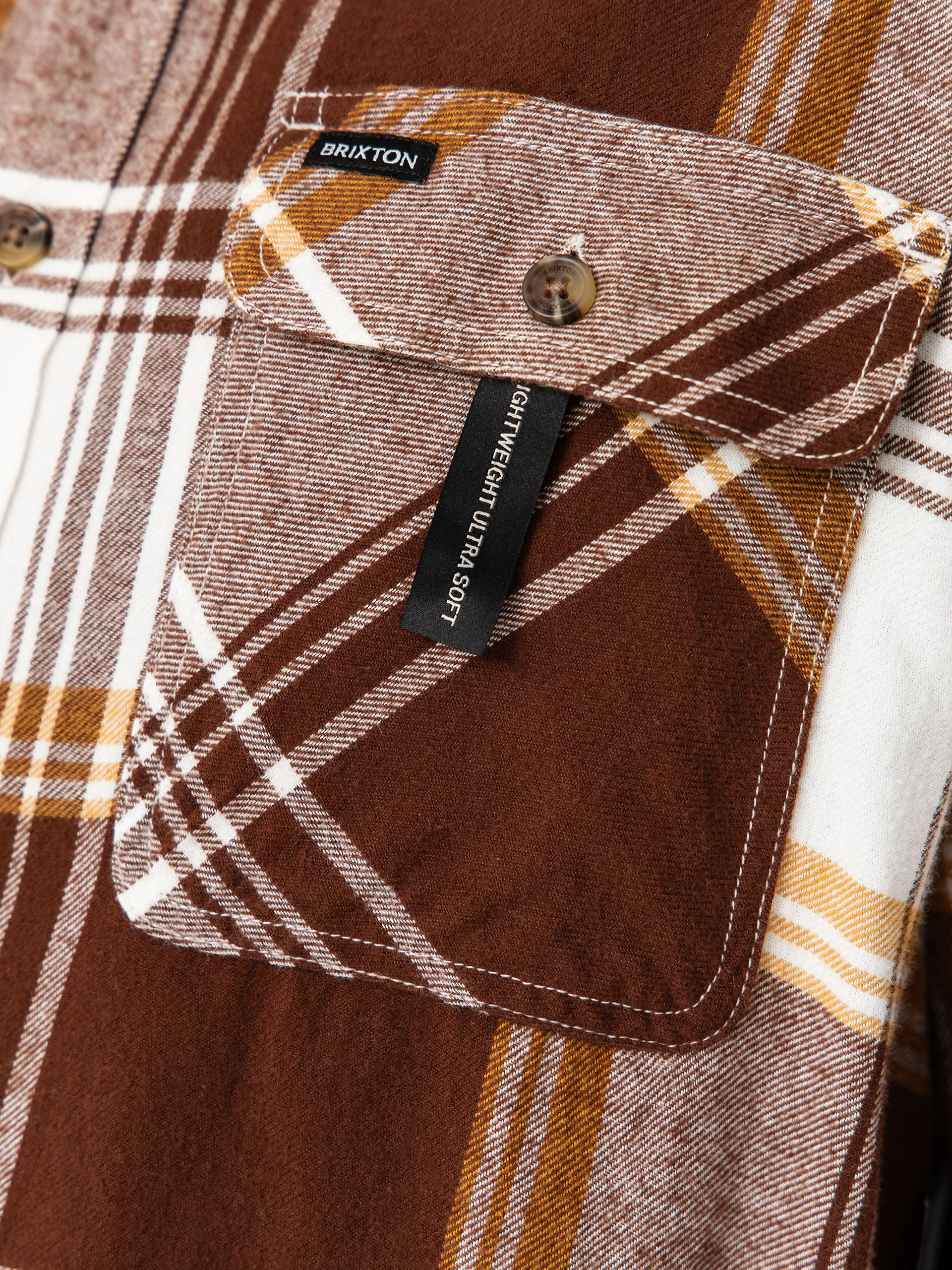 Brixton Bowery Lw Ultra Flannel Ing (chocolate/off white)