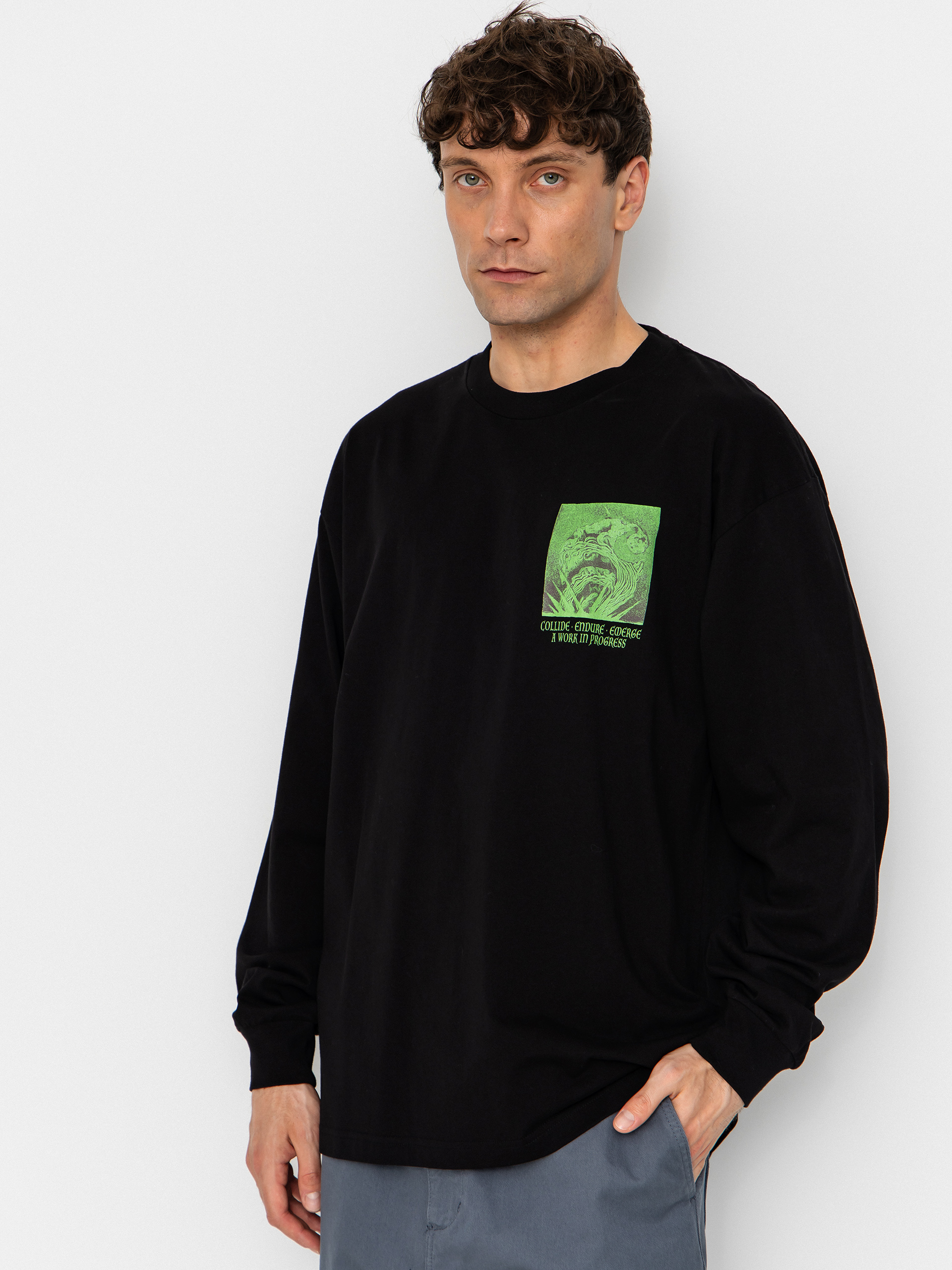 Carhartt WIP Emerge Hosszú ujjú felső (black)