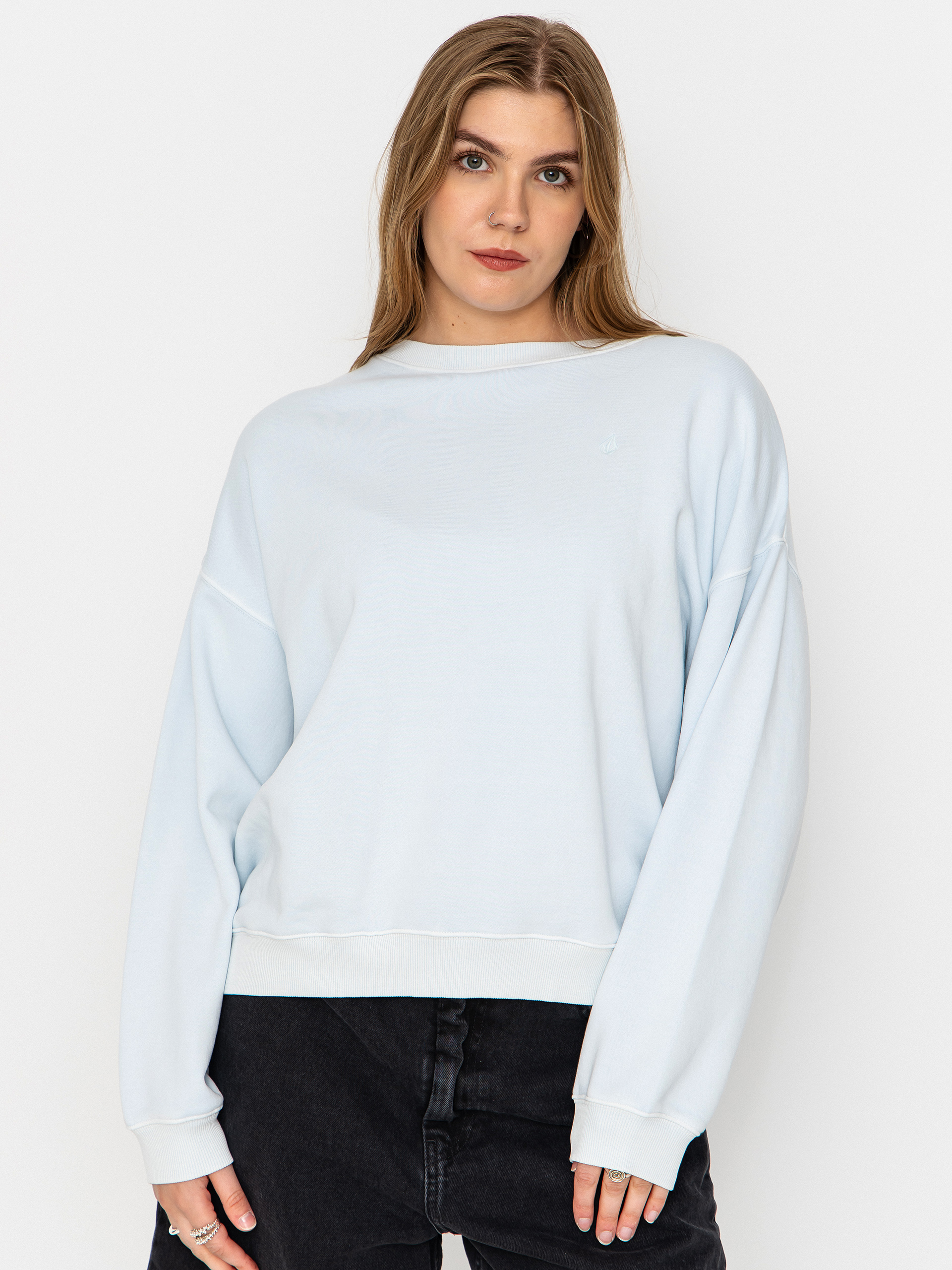 Volcom Stone Soft Crew Wmn Pulóver (light blue acid)