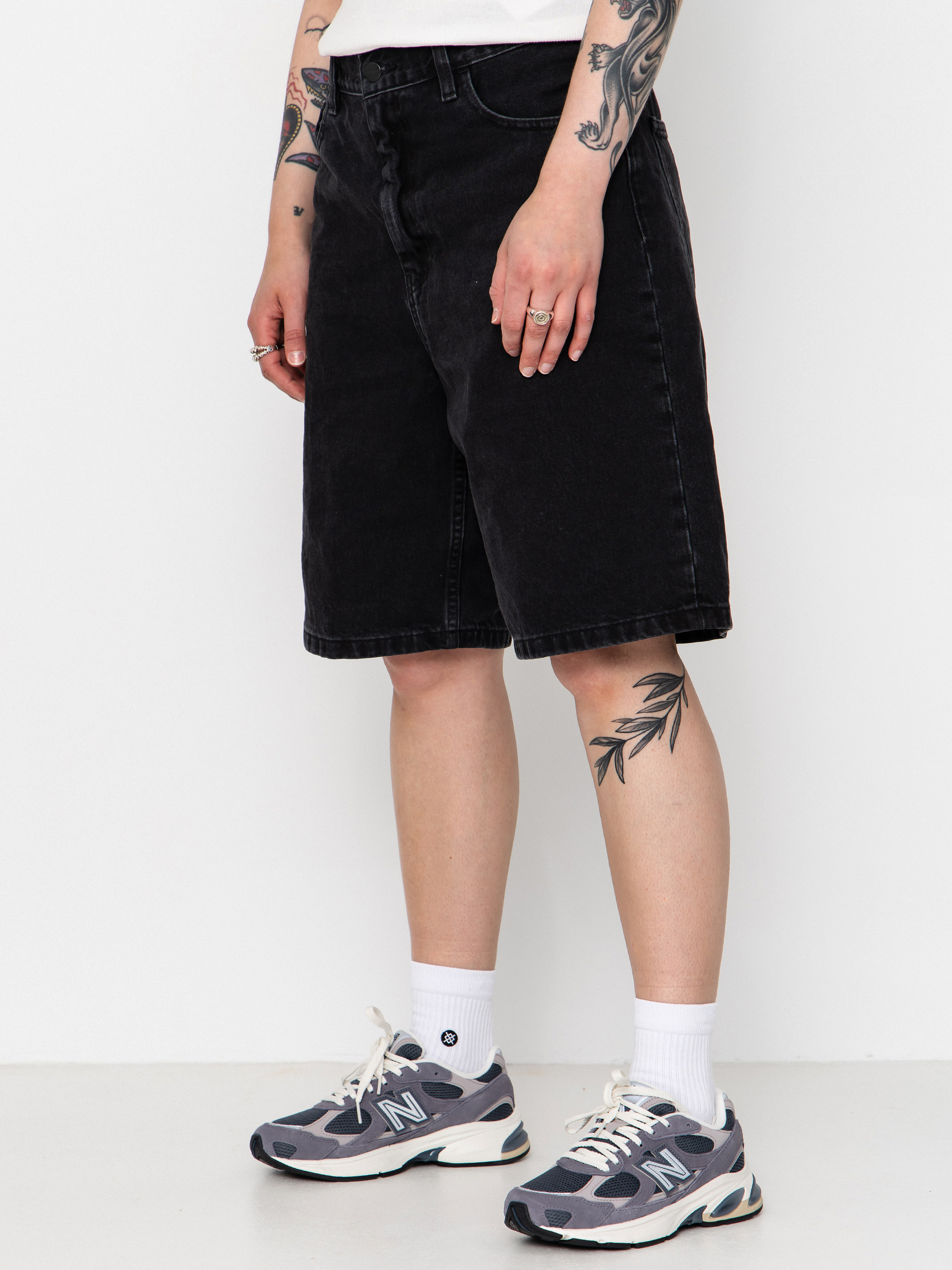 Carhartt WIP Brandon Wmn Rövidnadrág (black stone washed)