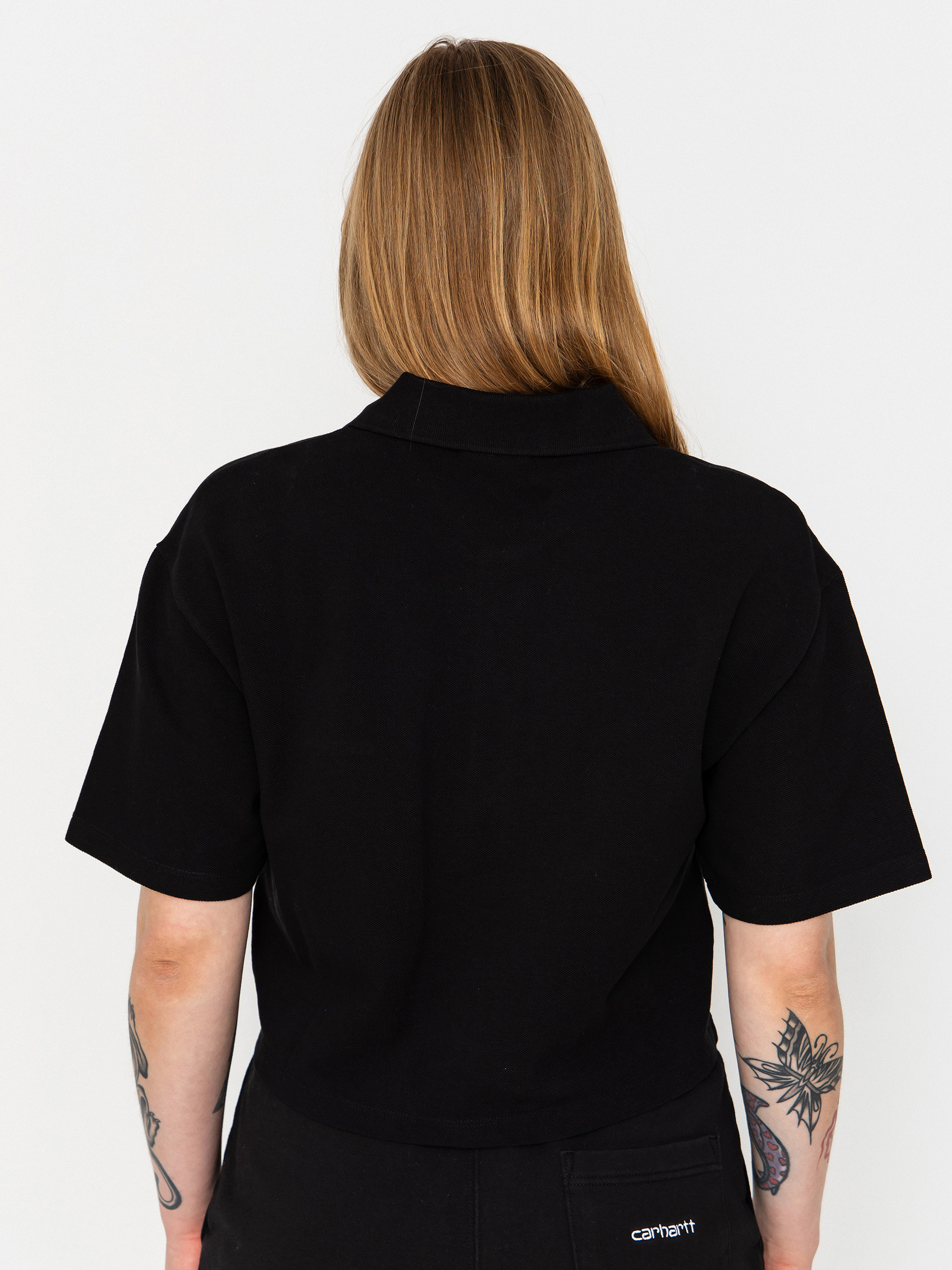 Póló Carhartt WIP Script Polo Wmn (black/white)