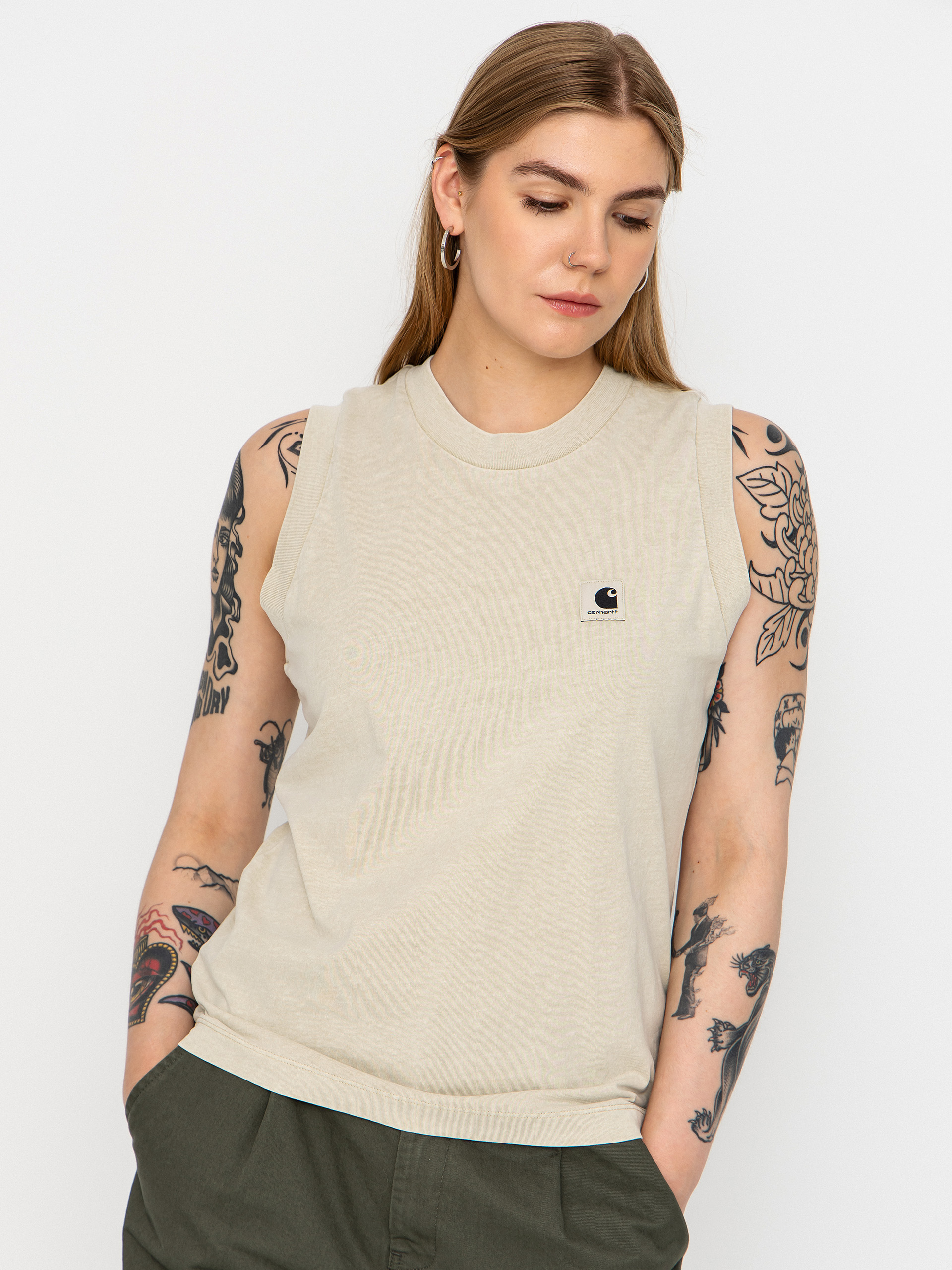 Póló Carhartt WIP Nelson Wmn (stone)