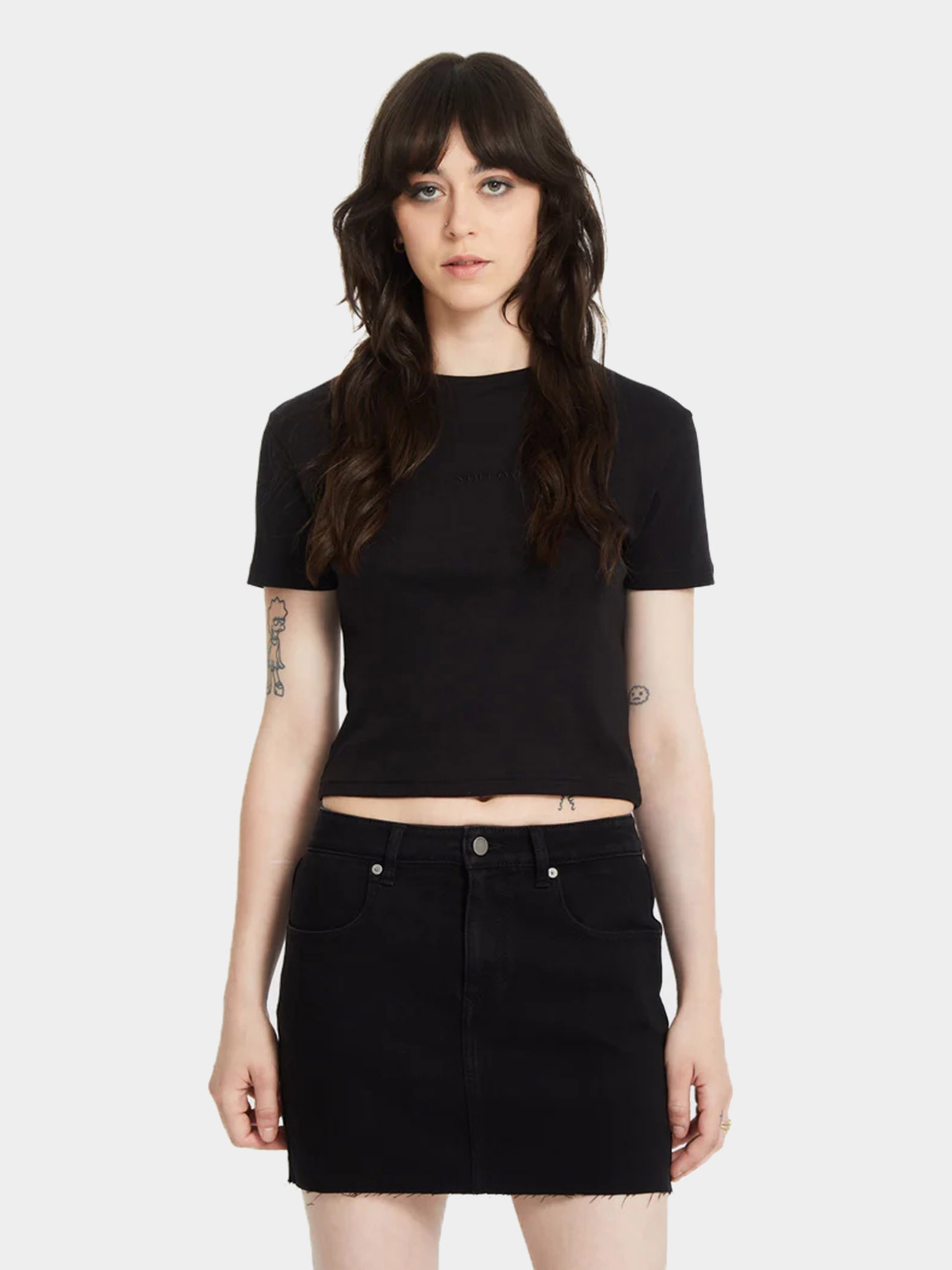 Póló Volcom Volcomstone Tight Crop Wmn (black)