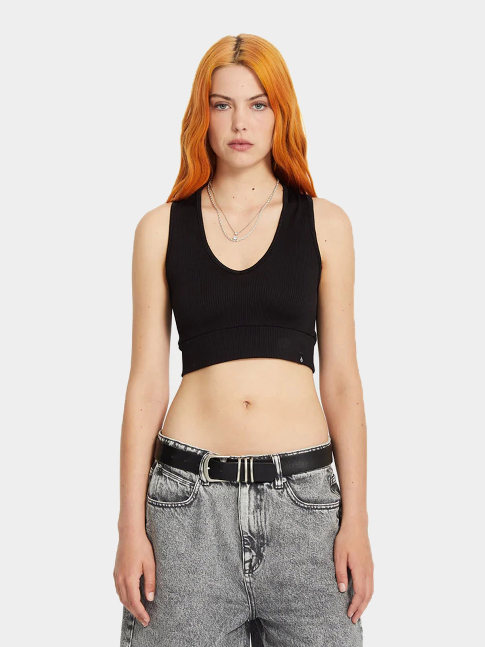 Póló Volcom Gimmestank Rib Wmn (black)
