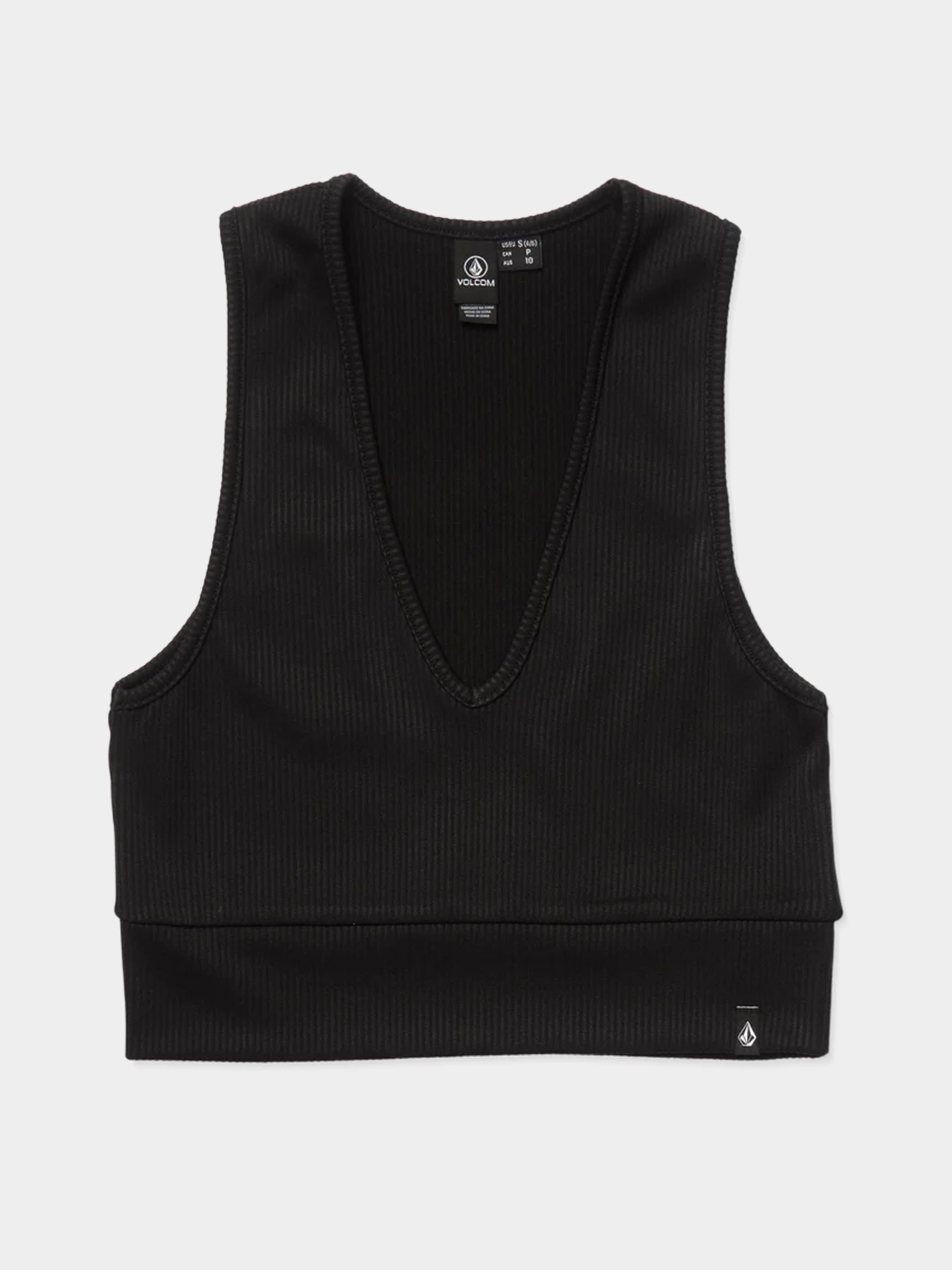 Póló Volcom Gimmestank Rib Wmn (black)
