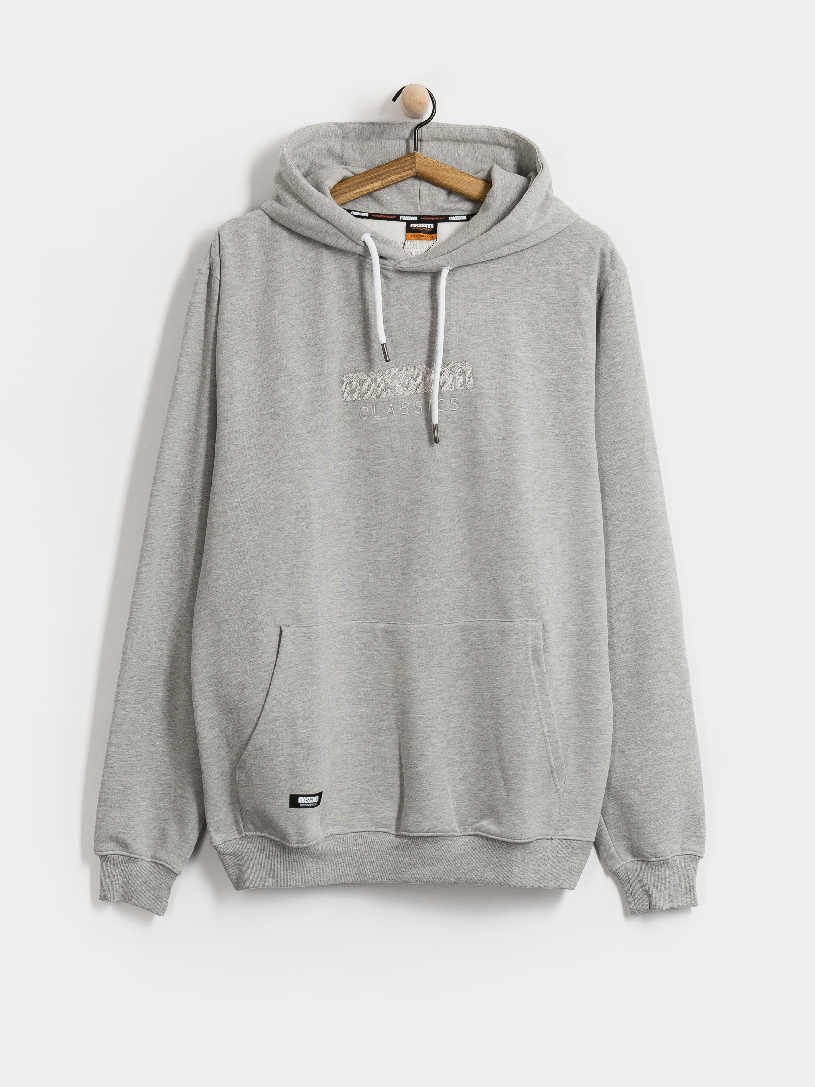 Kapucnis pulóver MassDnm Classics Light HD (light heather grey)
