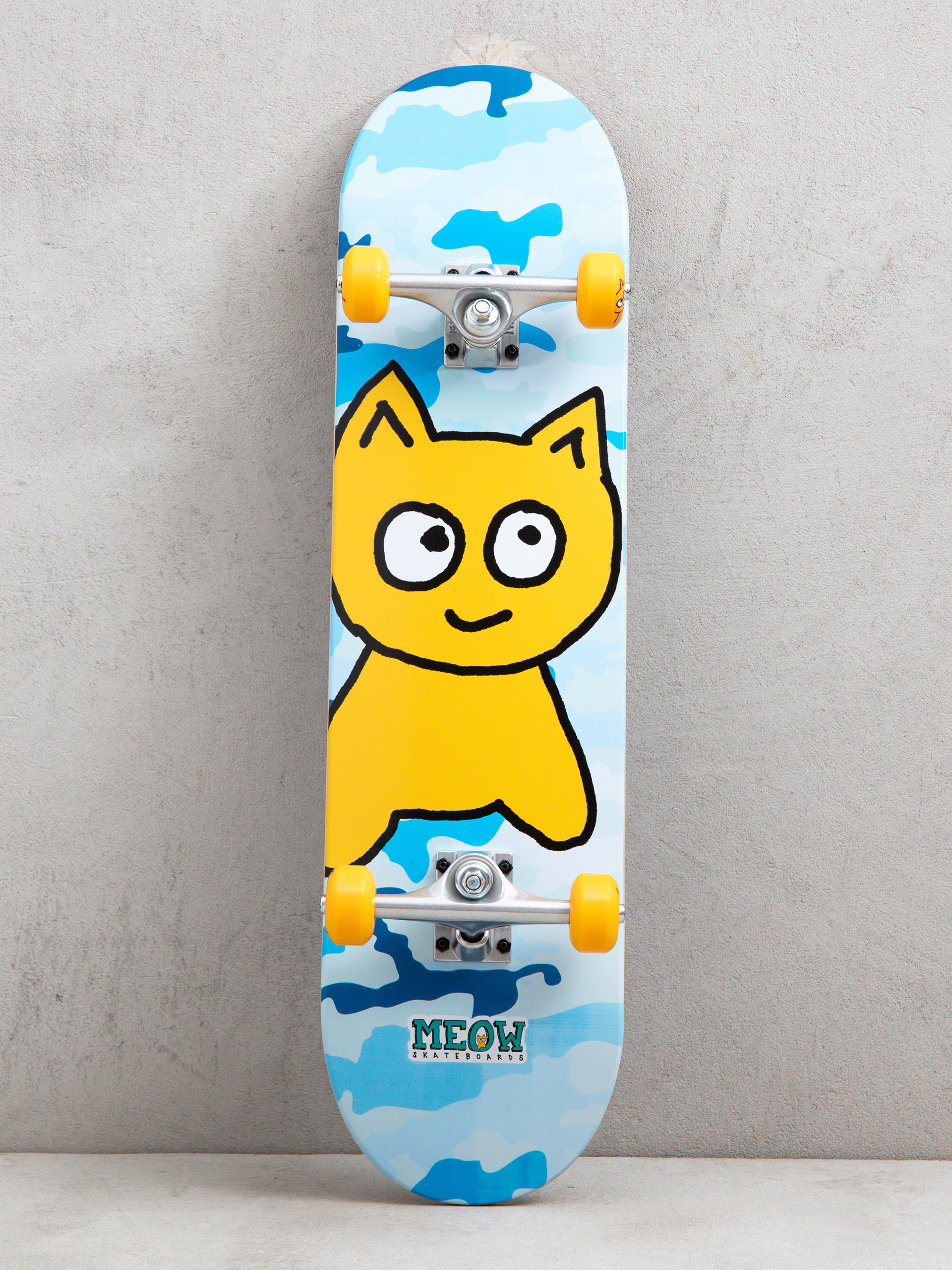 Meow Skateboards Big Cat Komplett gu00f6rdeszka (camo blue)