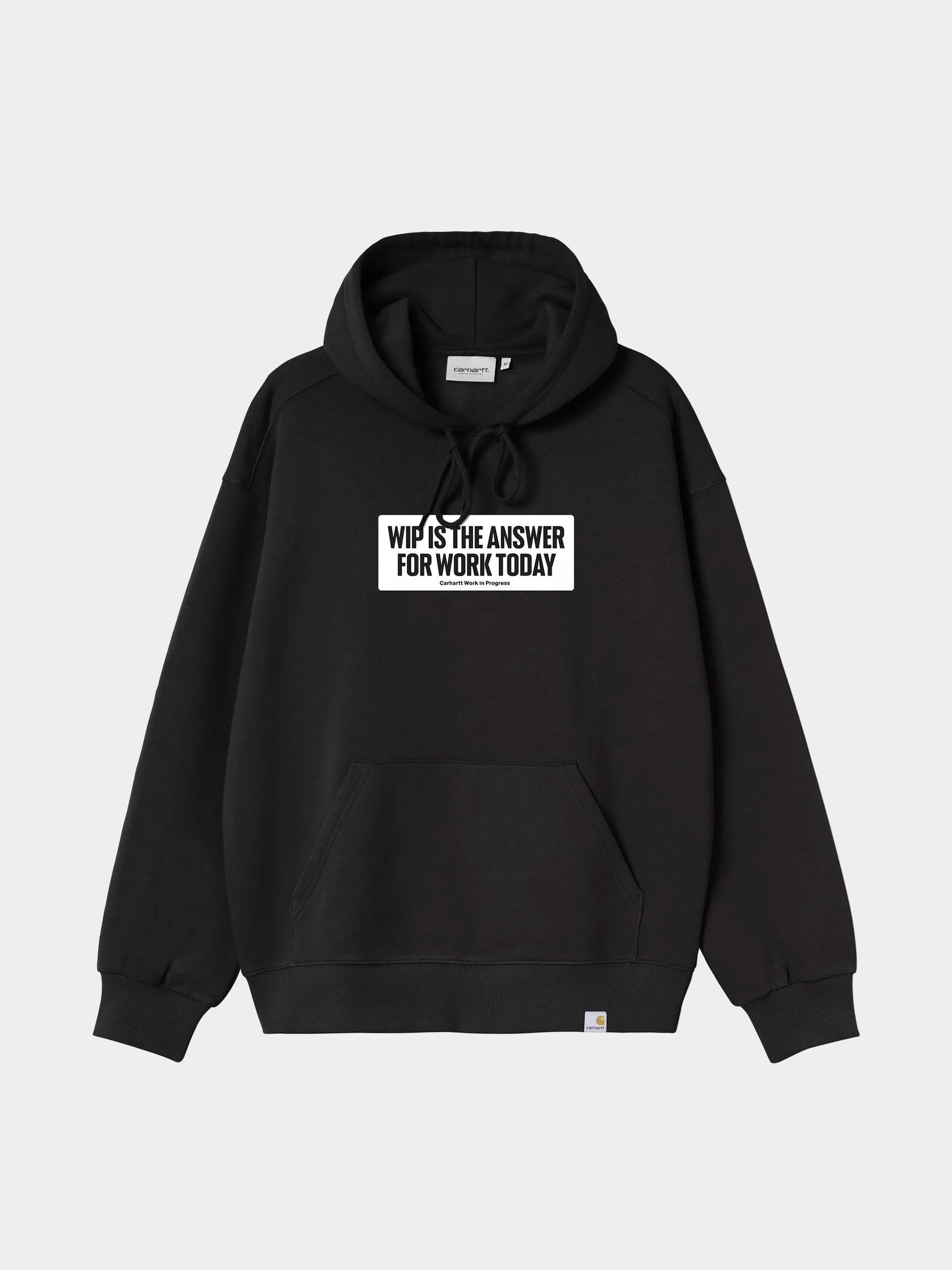 Kapucnis pulóver Carhartt WIP Bumper Sticker HD (black)