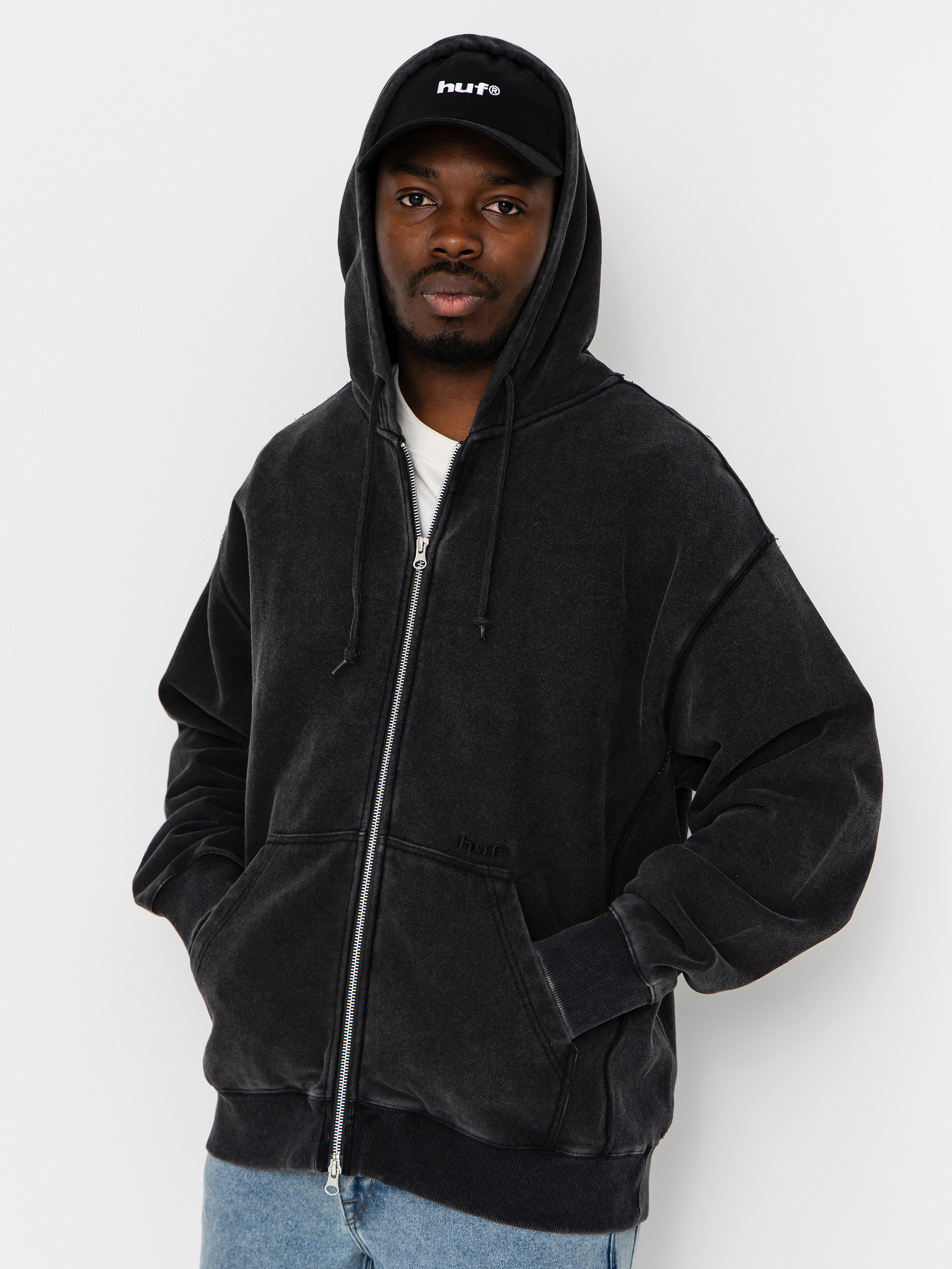 HUF Pacific Wash ZHD Kapucnis pulóver (black)
