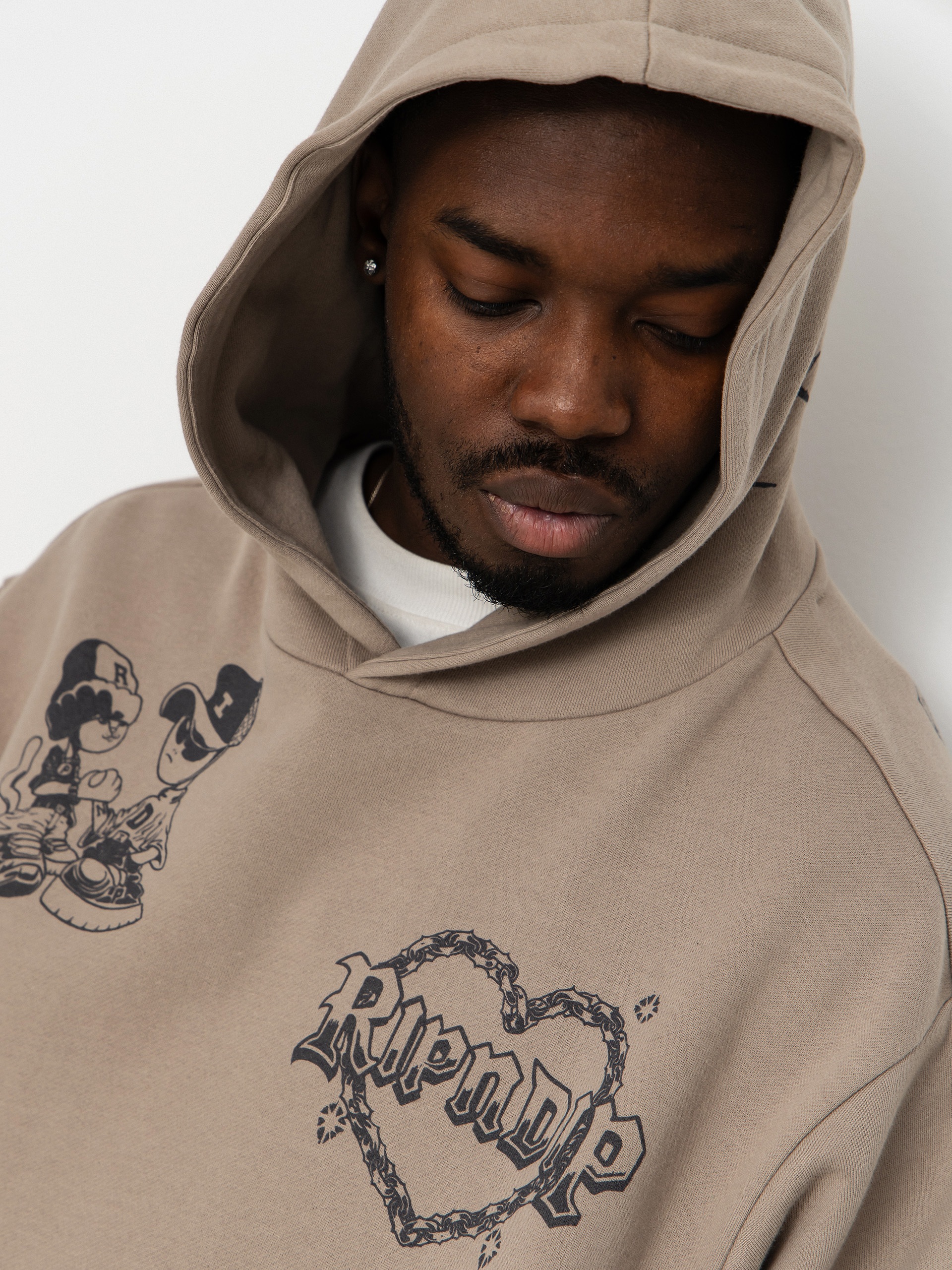 RipNDip Westside Distressed HD Kapucnis pulóver (dark sand wash)