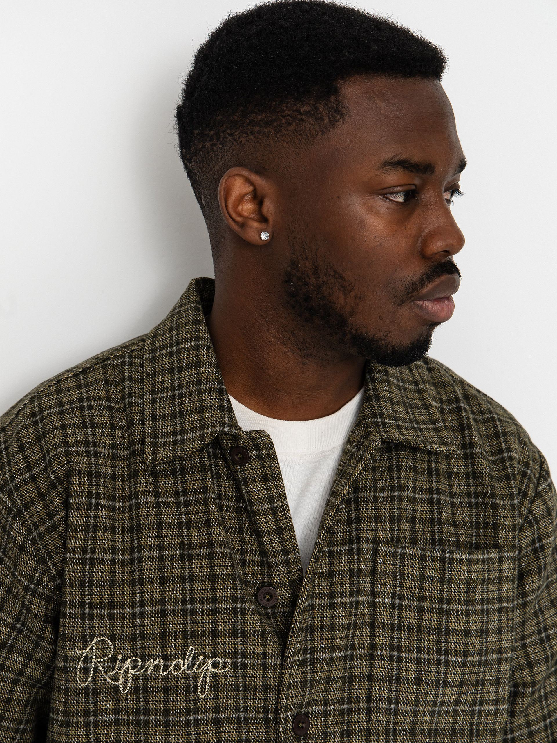 RipNDip Where The Flowers Bloom Flannel Dzseki (olive)