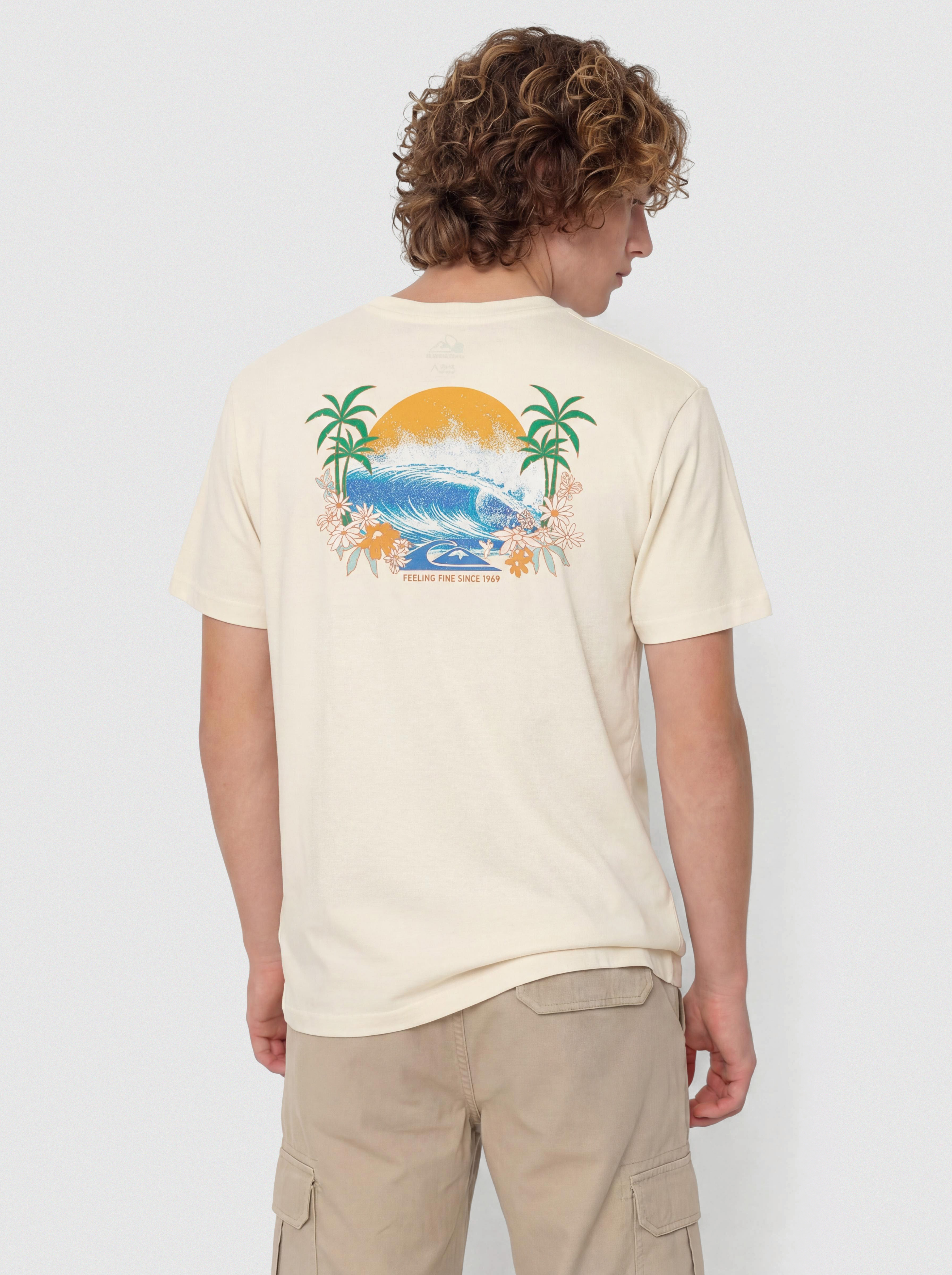 Quiksilver Ev Barrel Paradise Póló (bone white)