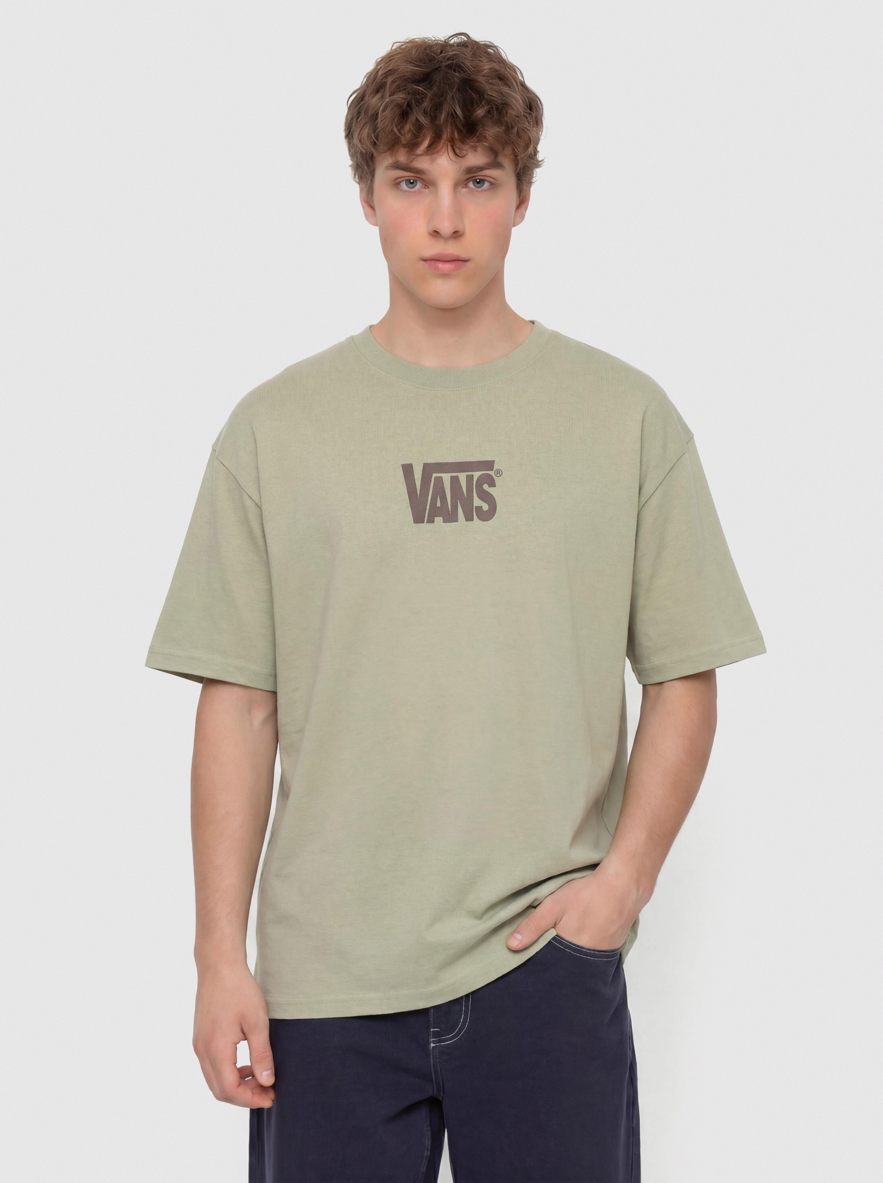 Vans Stretch Logo Póló (soft sage)