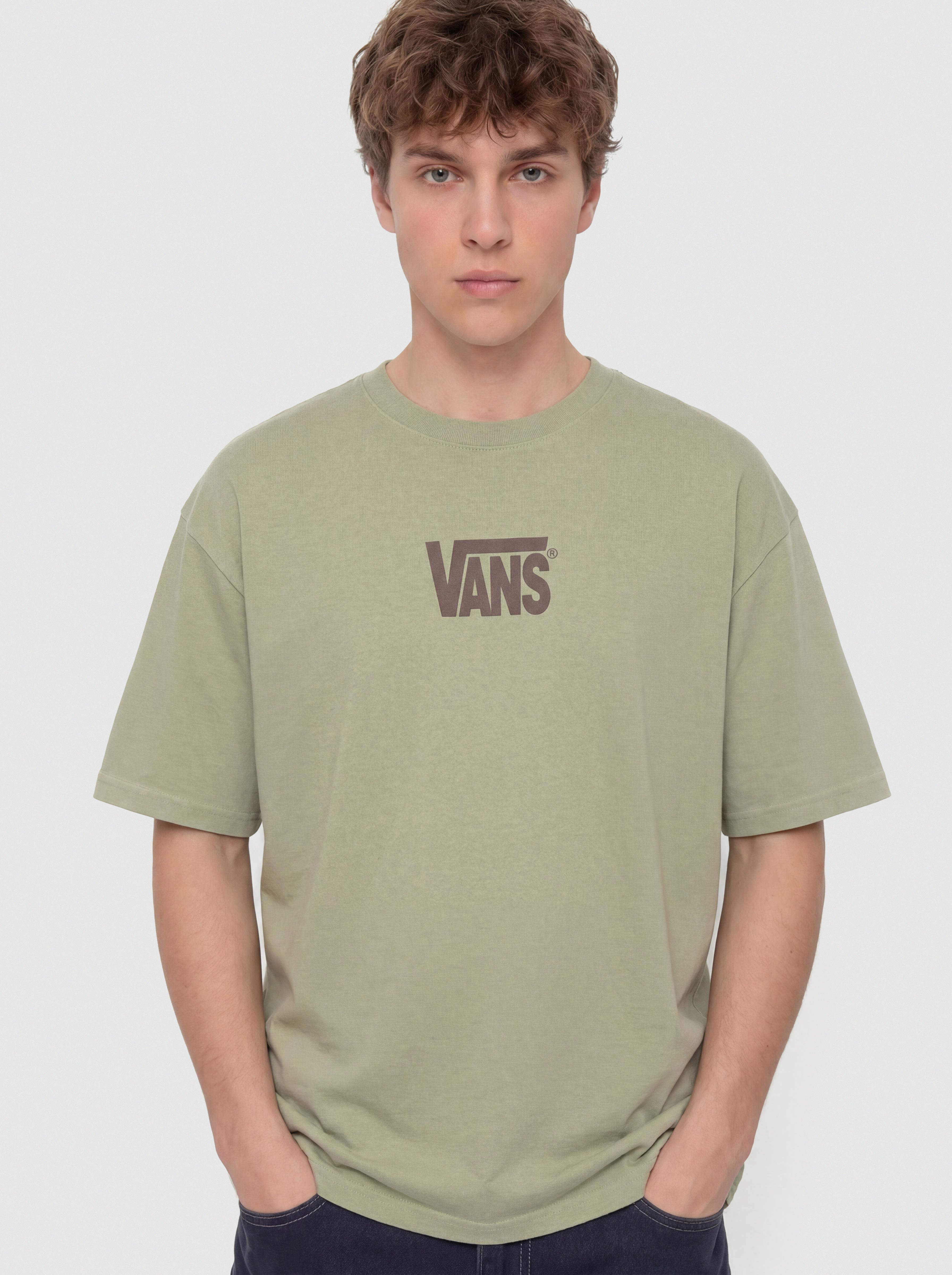 Vans Stretch Logo Póló (soft sage)