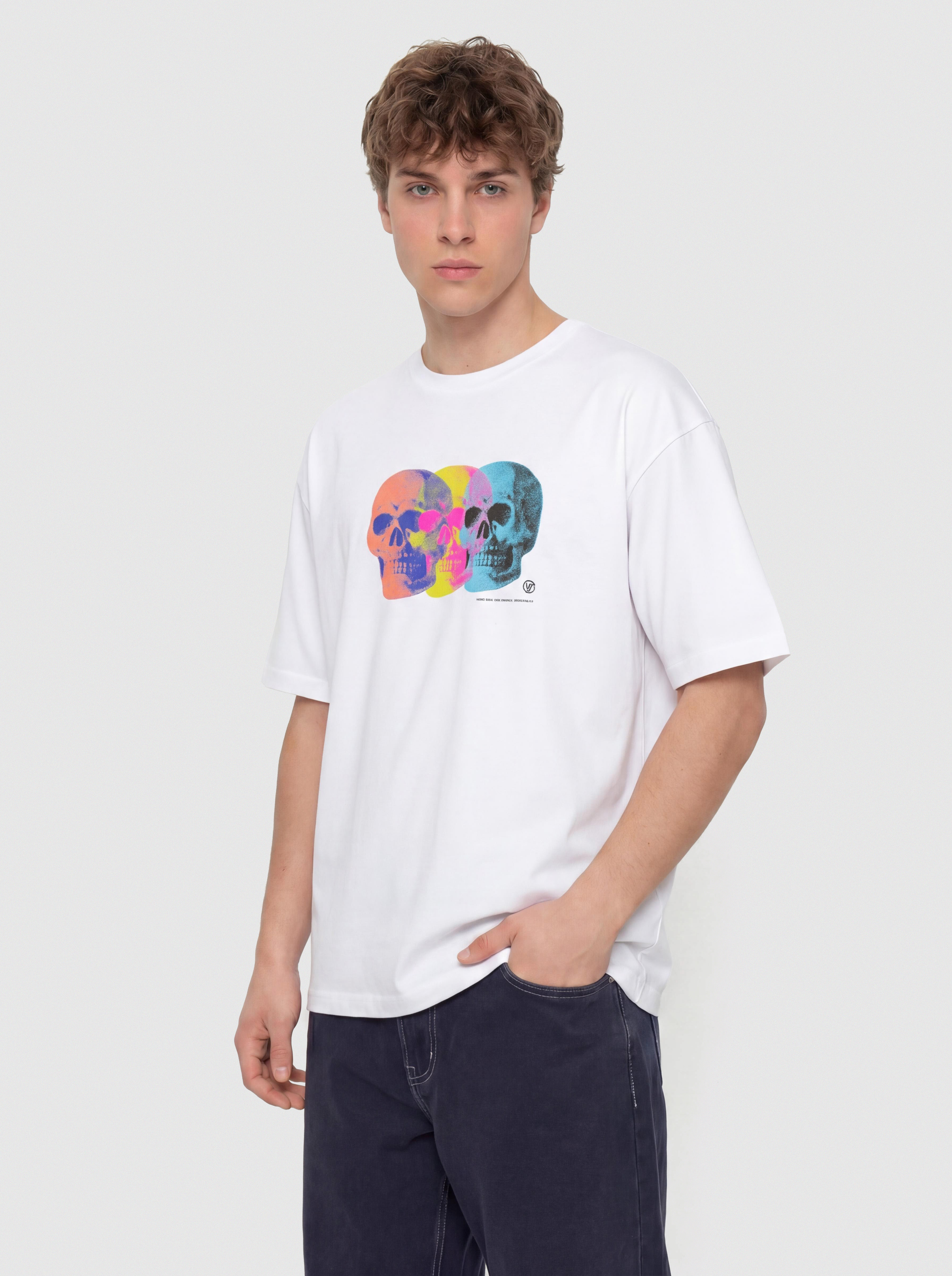 Póló Vans Bone Head Loose (white)