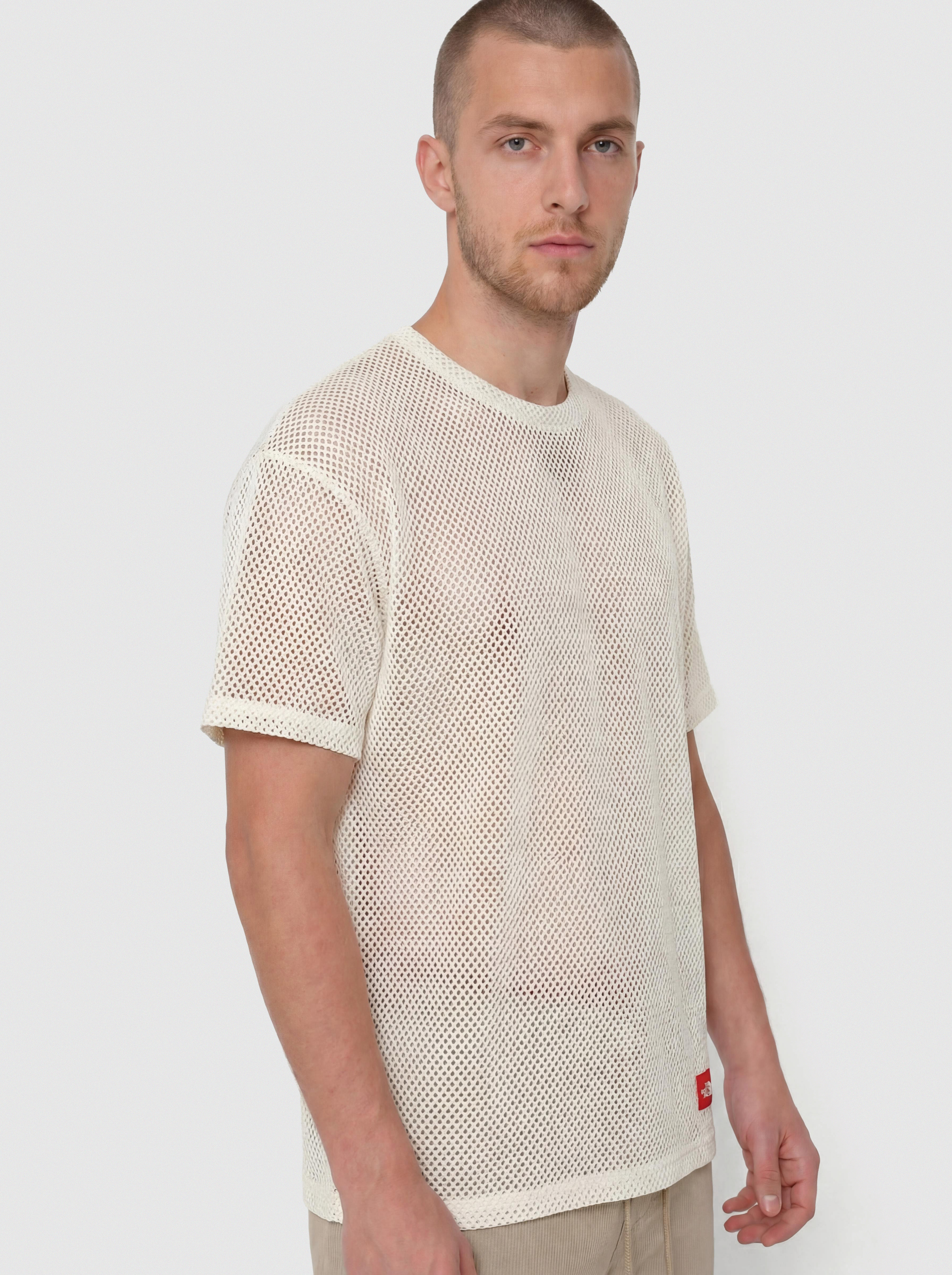 The North Face Tnf Red Box Mesh Póló (white dune)