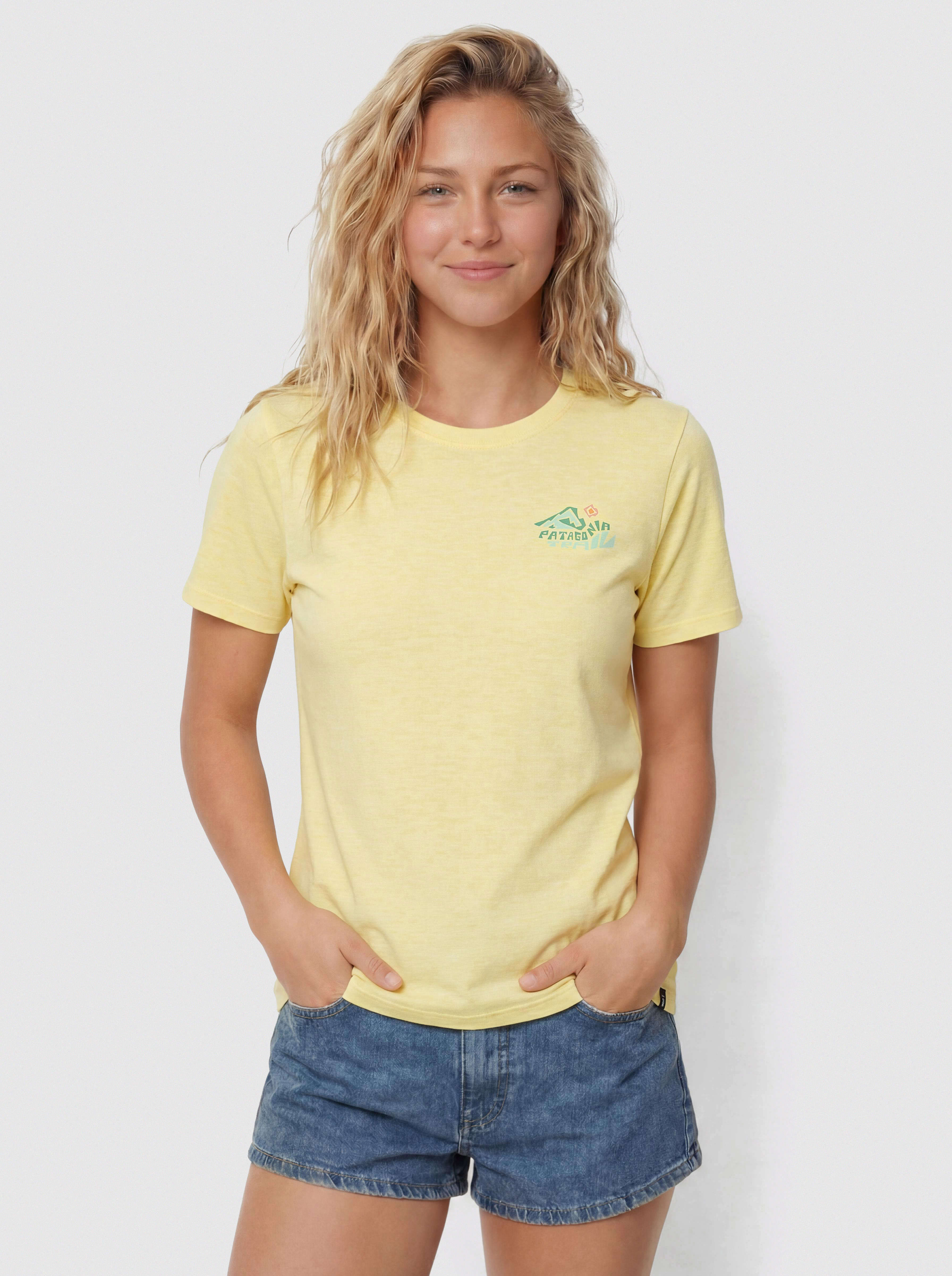Póló Patagonia Capilene Cool Trailcheck Wmn (lemon zest)
