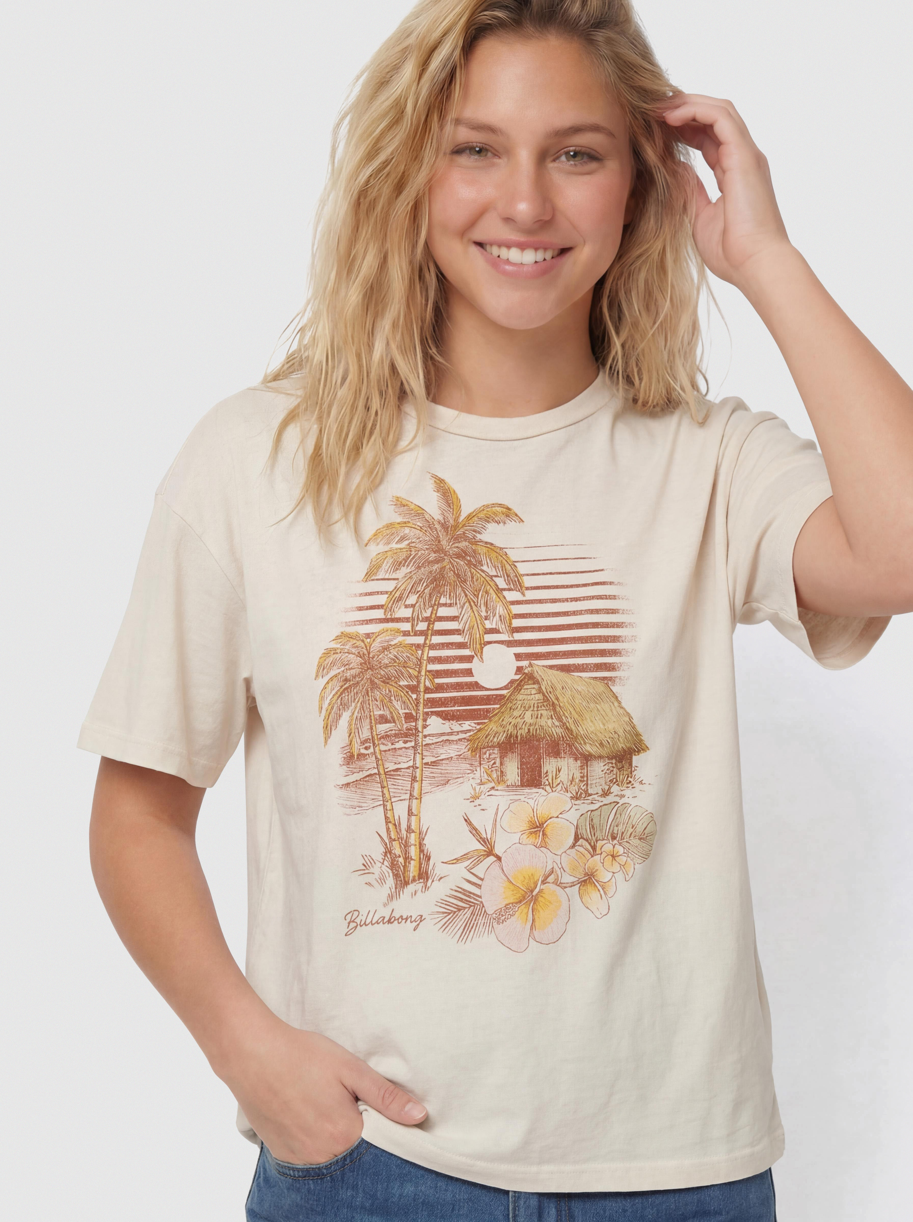 Billabong Will Find Me Here Wmn Póló (white cap)