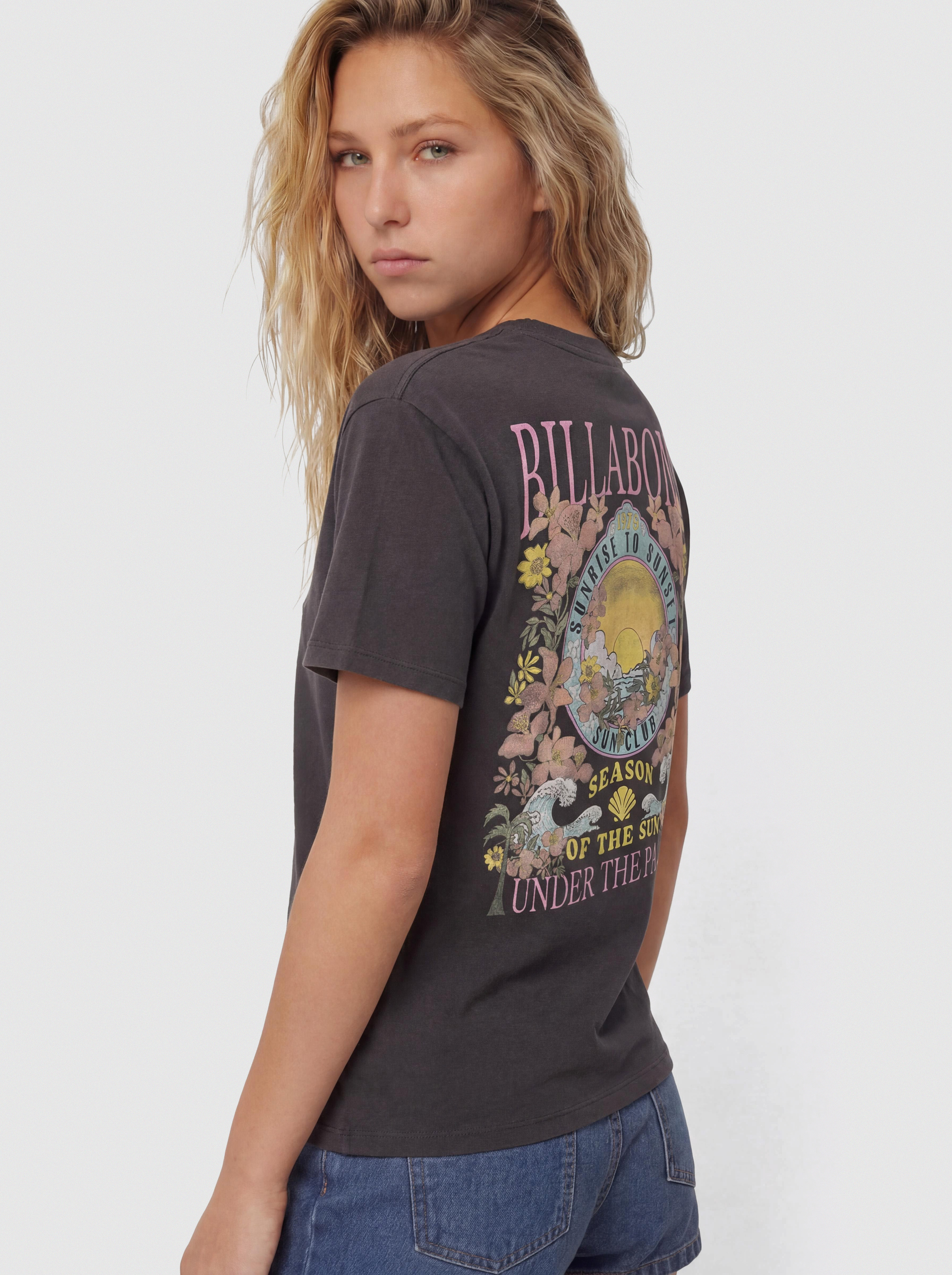 Billabong Floral Rocker Wmn Póló (off black)