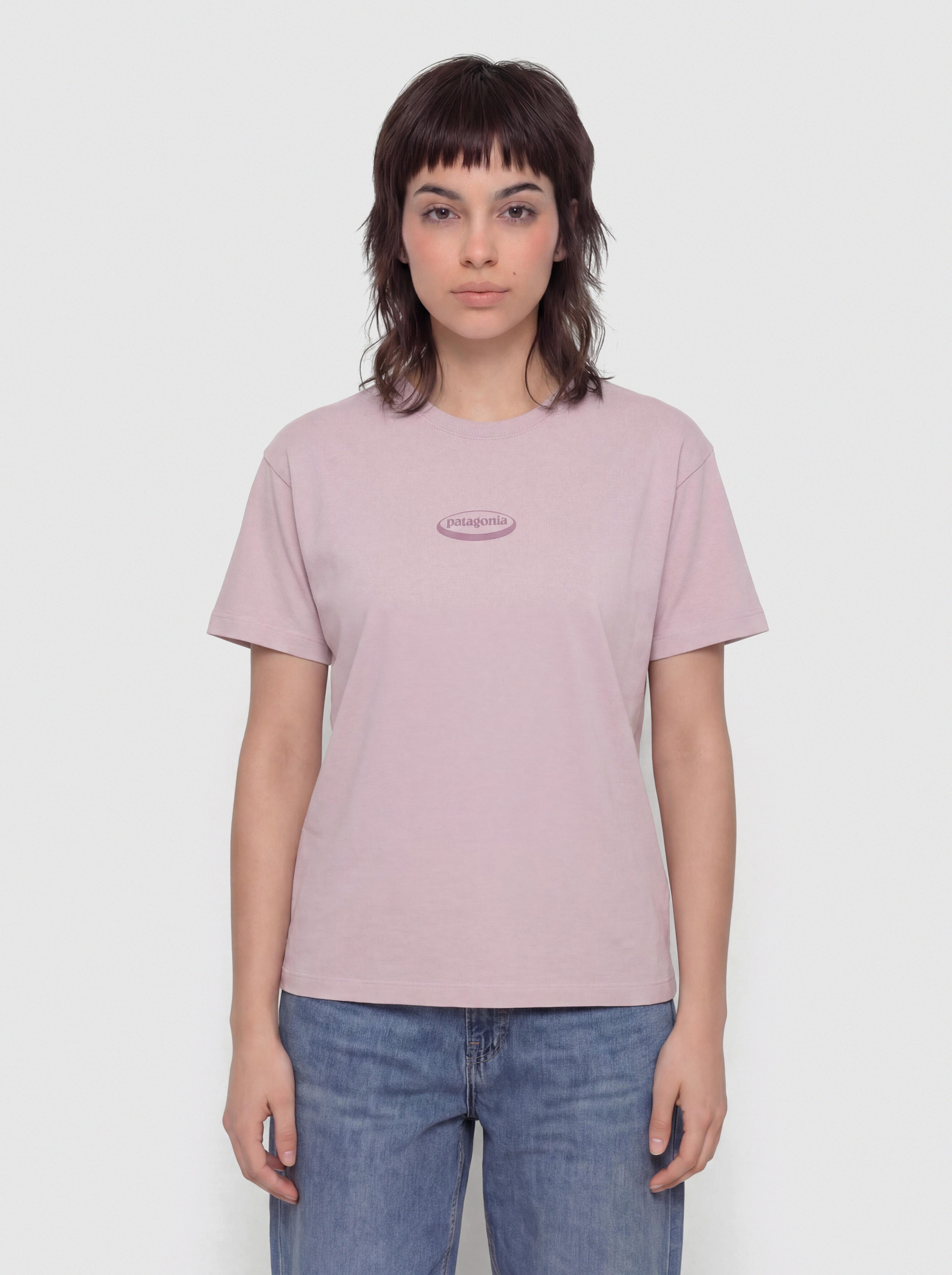 Póló Patagonia 95 Oval Logo Oversized Wmn (quiet violet)