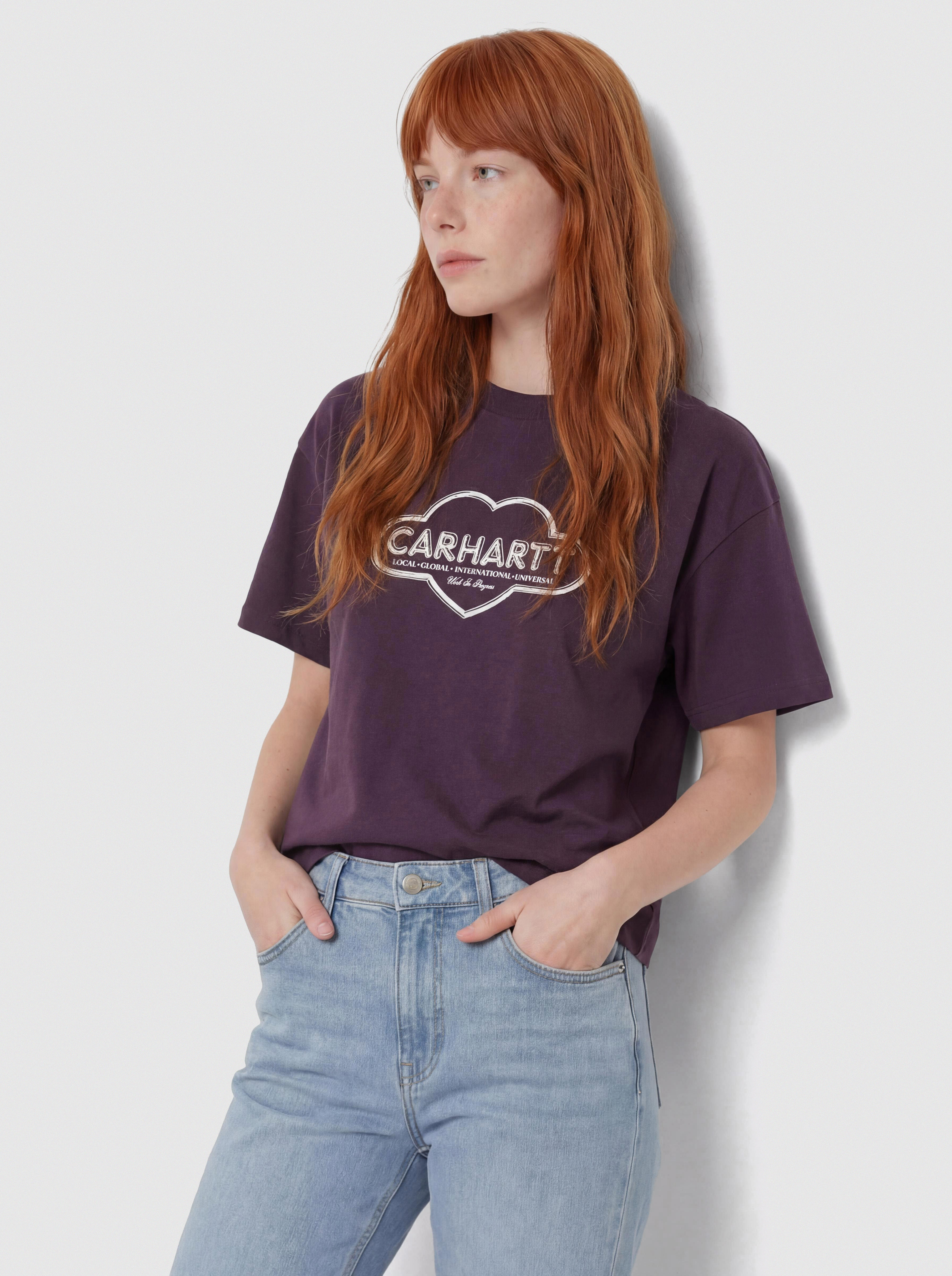 Póló Carhartt WIP Cloud Heart Wmn (cozy purple)