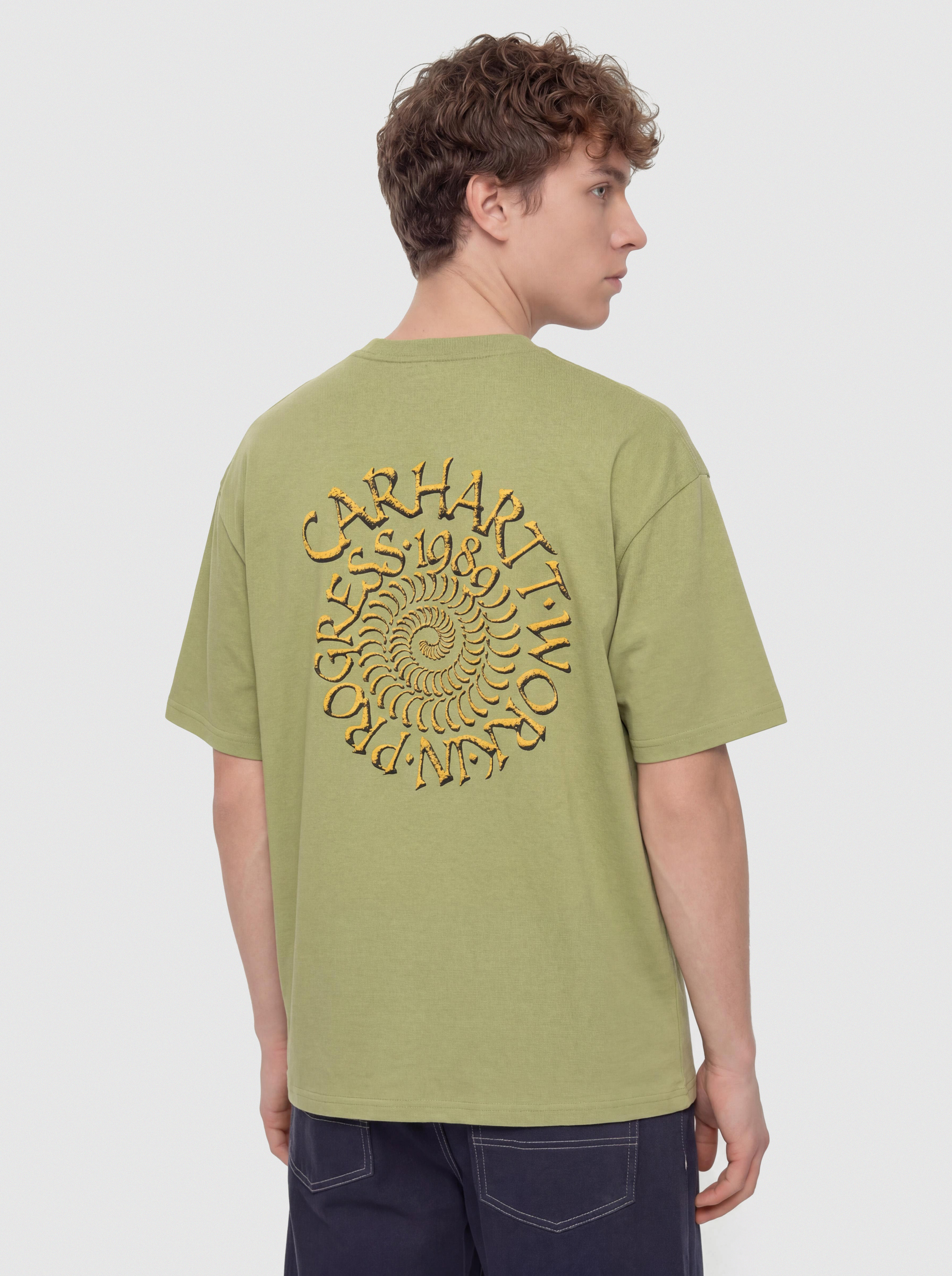 Póló Carhartt WIP Spirals (gentle green)