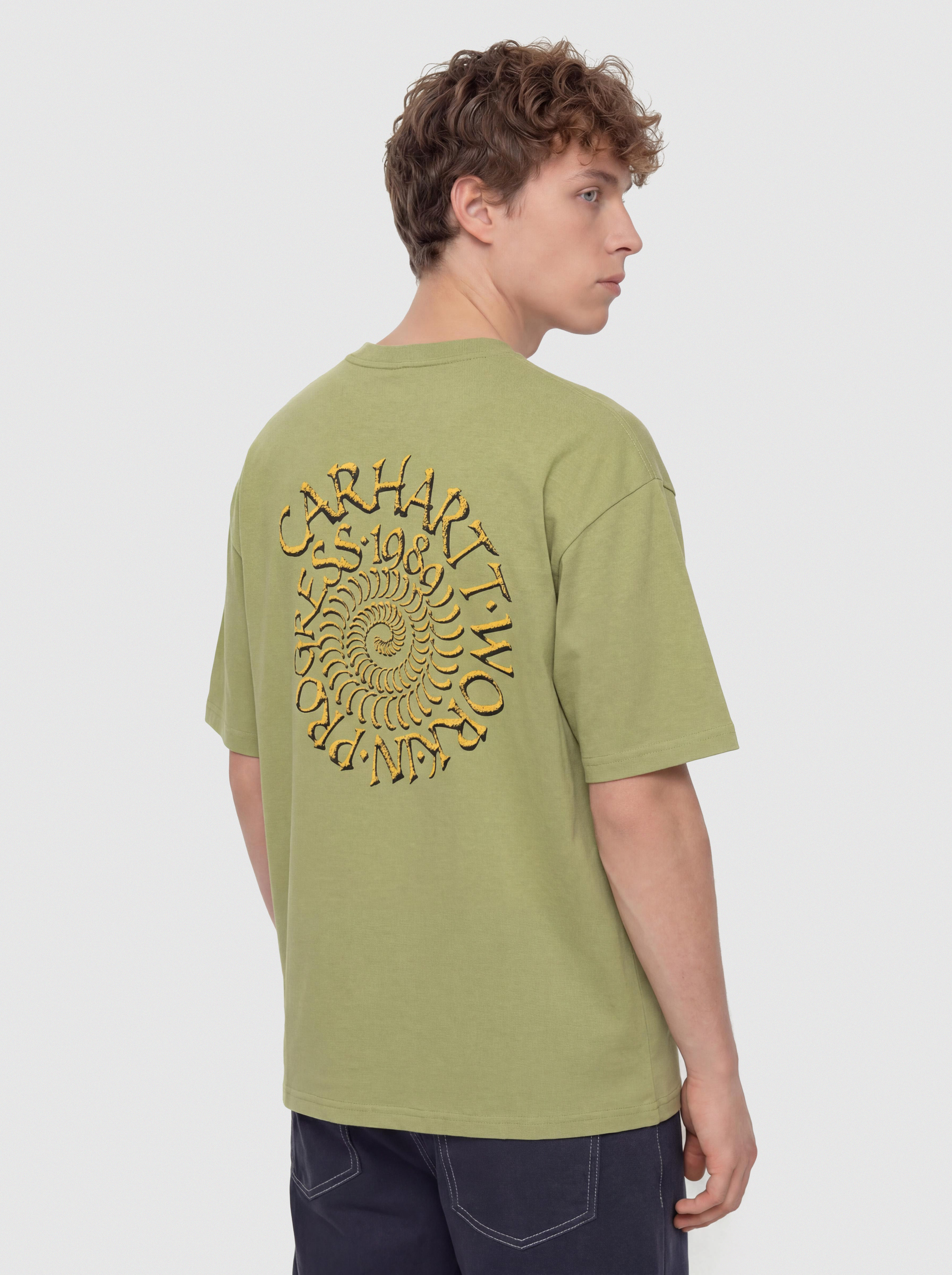 Póló Carhartt WIP Spirals (gentle green)