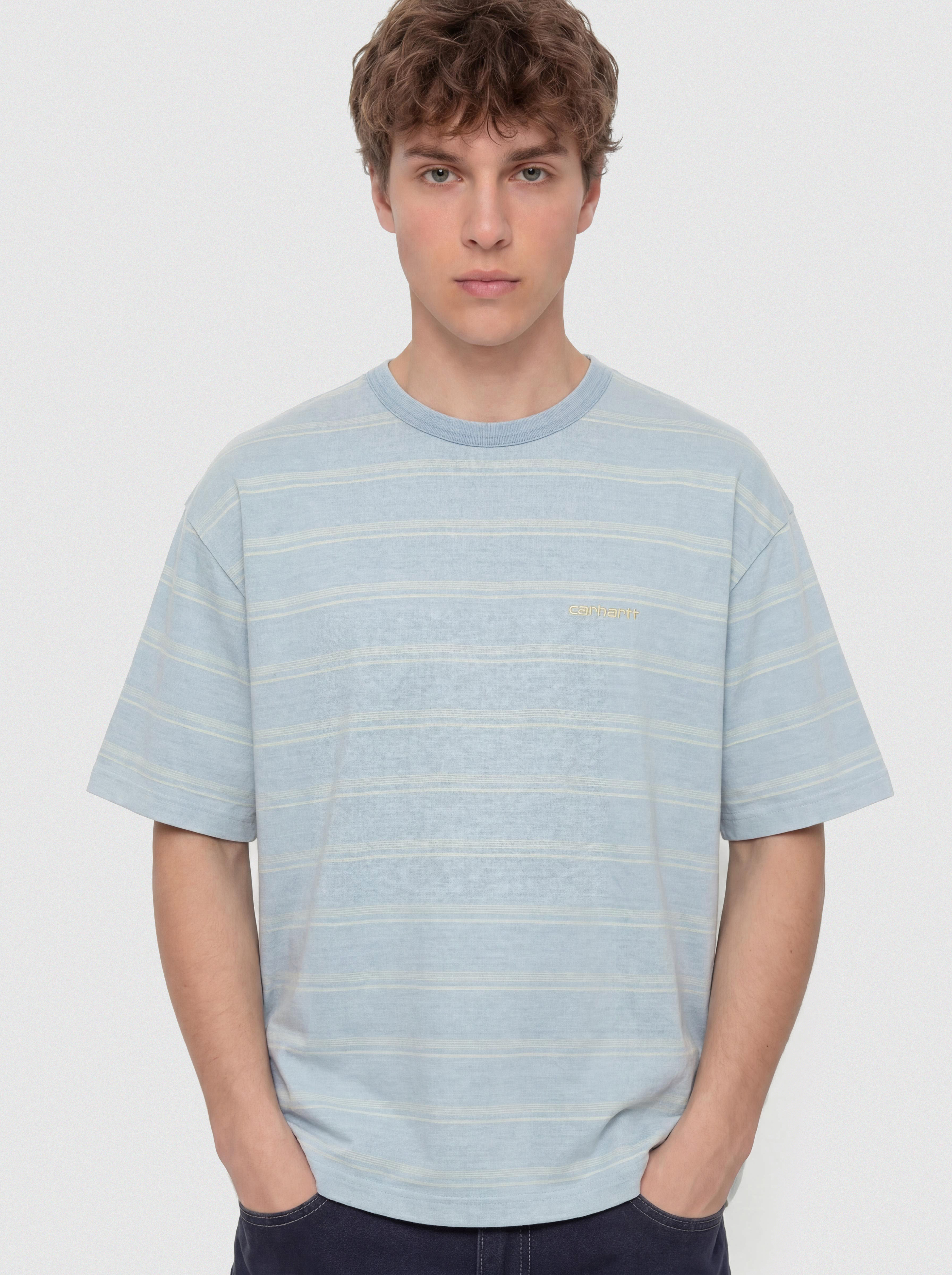 Póló Carhartt WIP Matti (matti stripe/icaria/sphene)