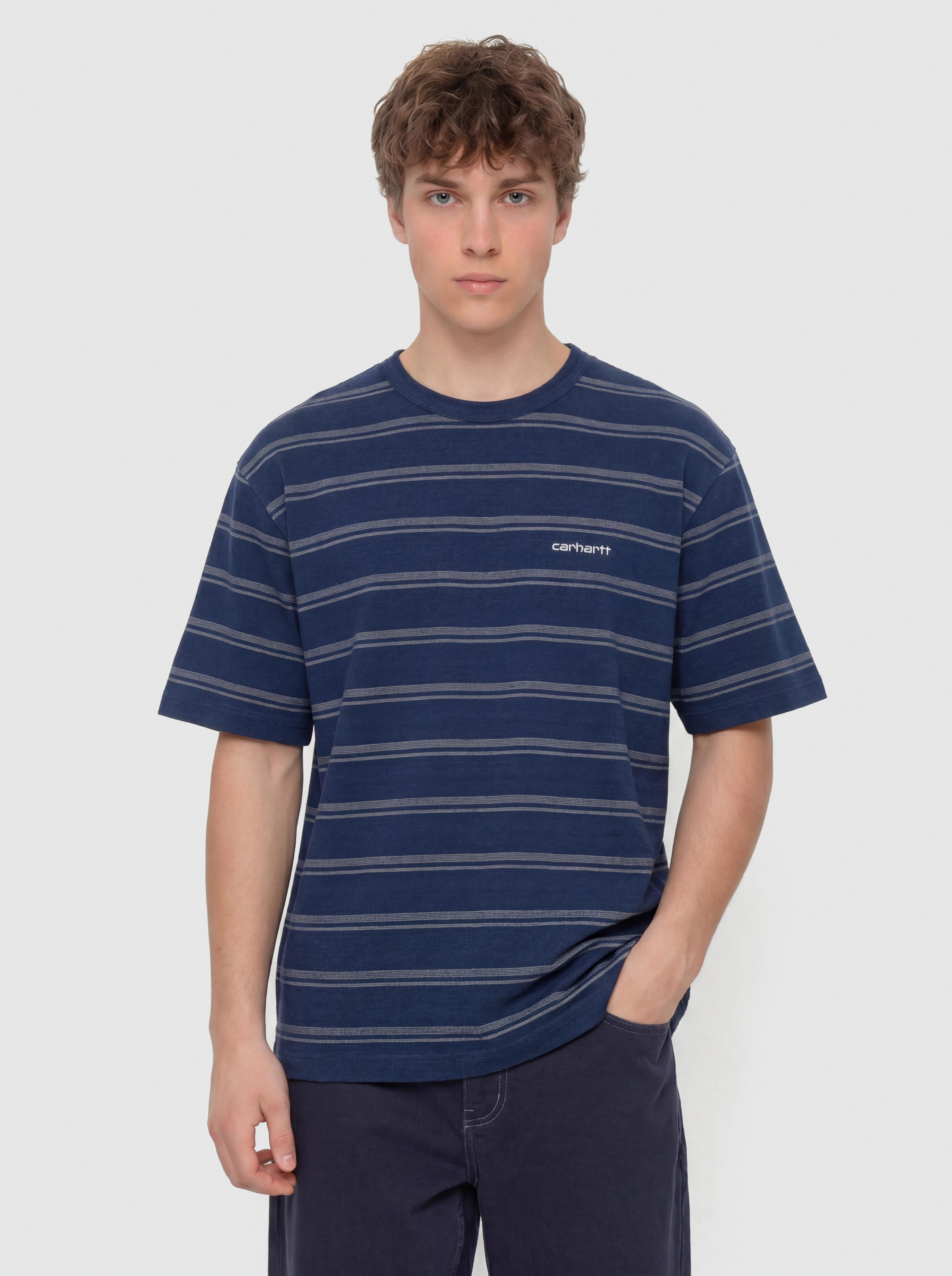 Carhartt WIP Matti Póló (matti stripe/blue/phlox)