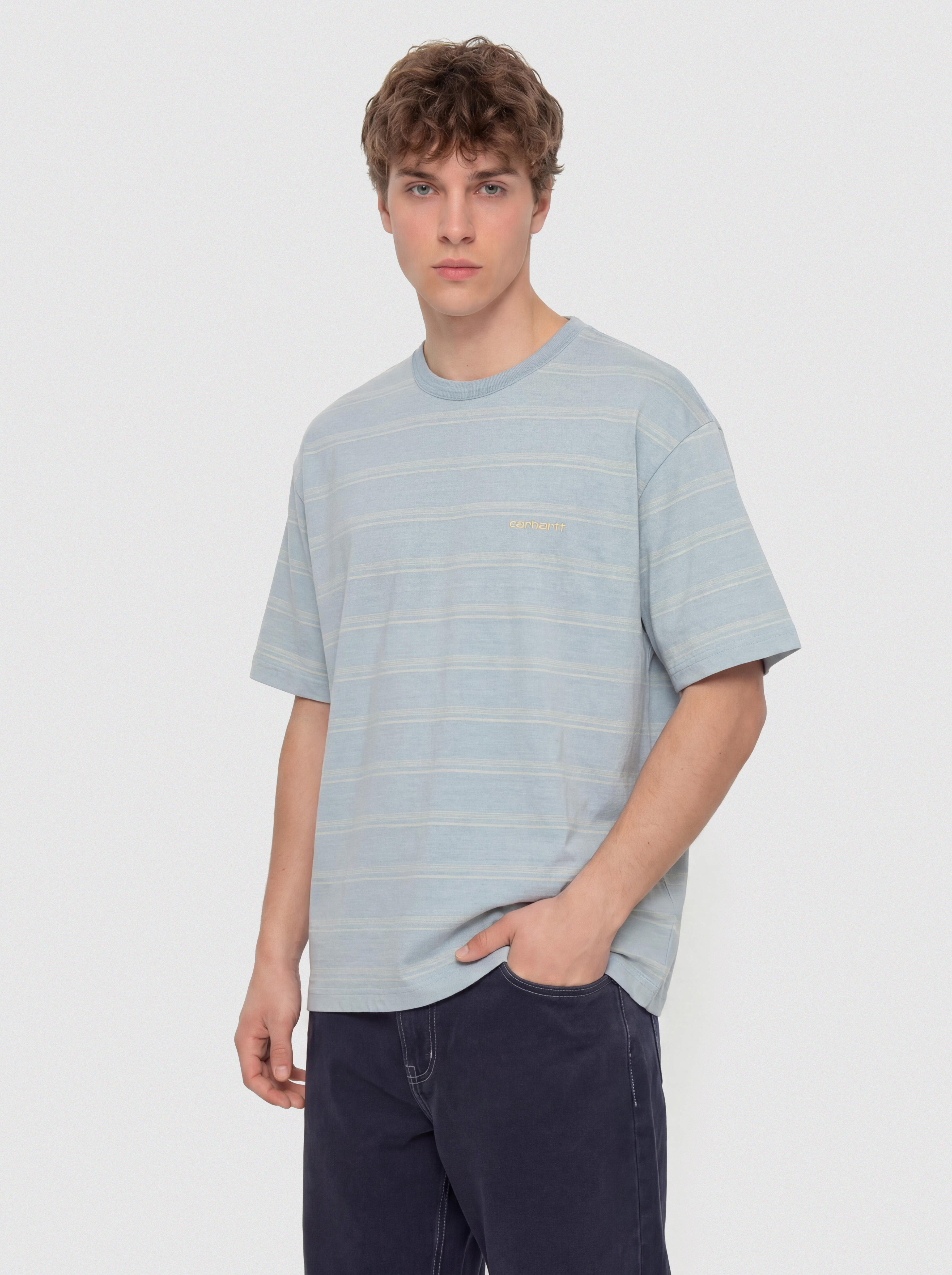 Póló Carhartt WIP Matti (matti stripe/icaria/sphene)