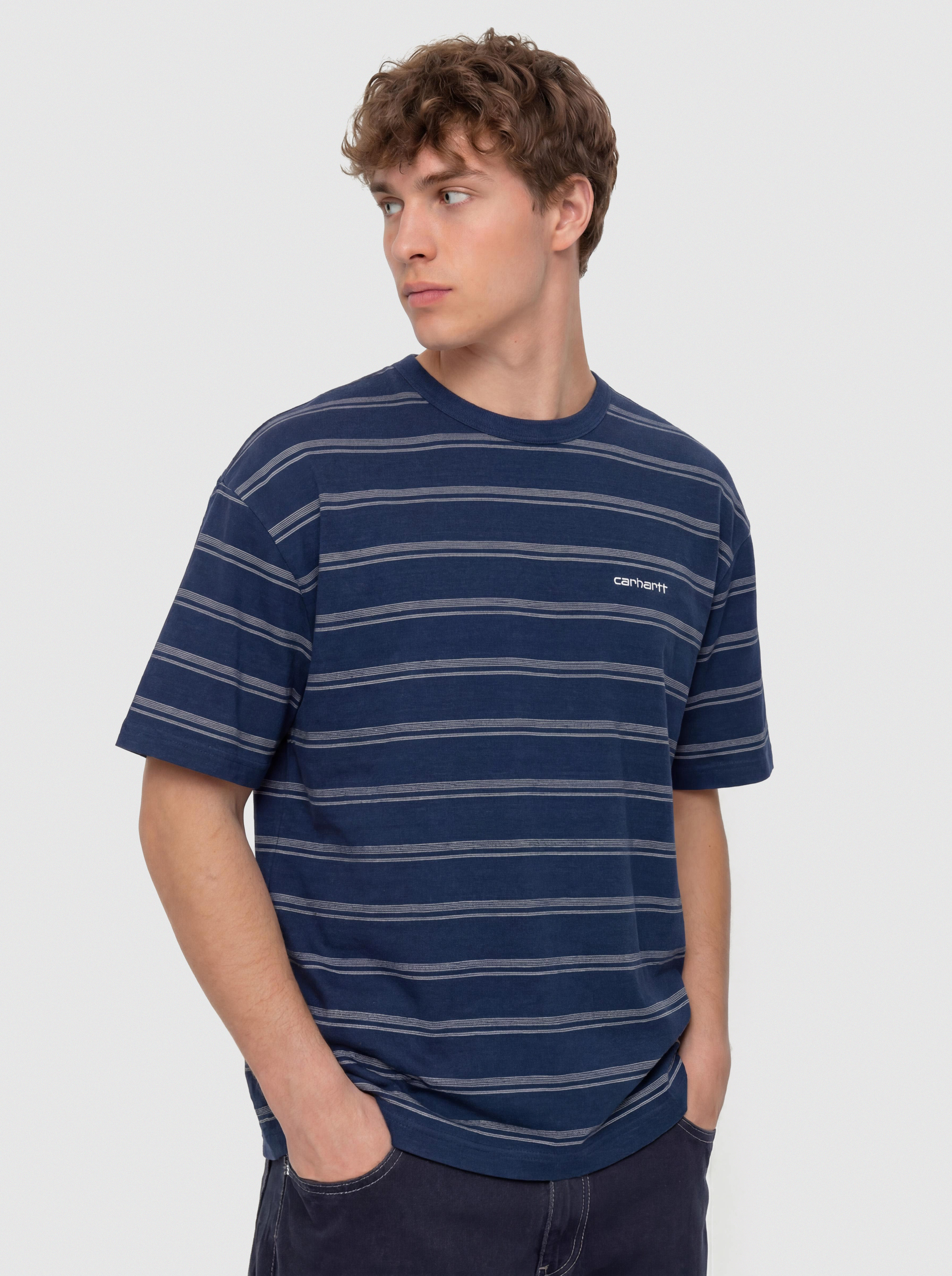 Carhartt WIP Matti Póló (matti stripe/blue/phlox)