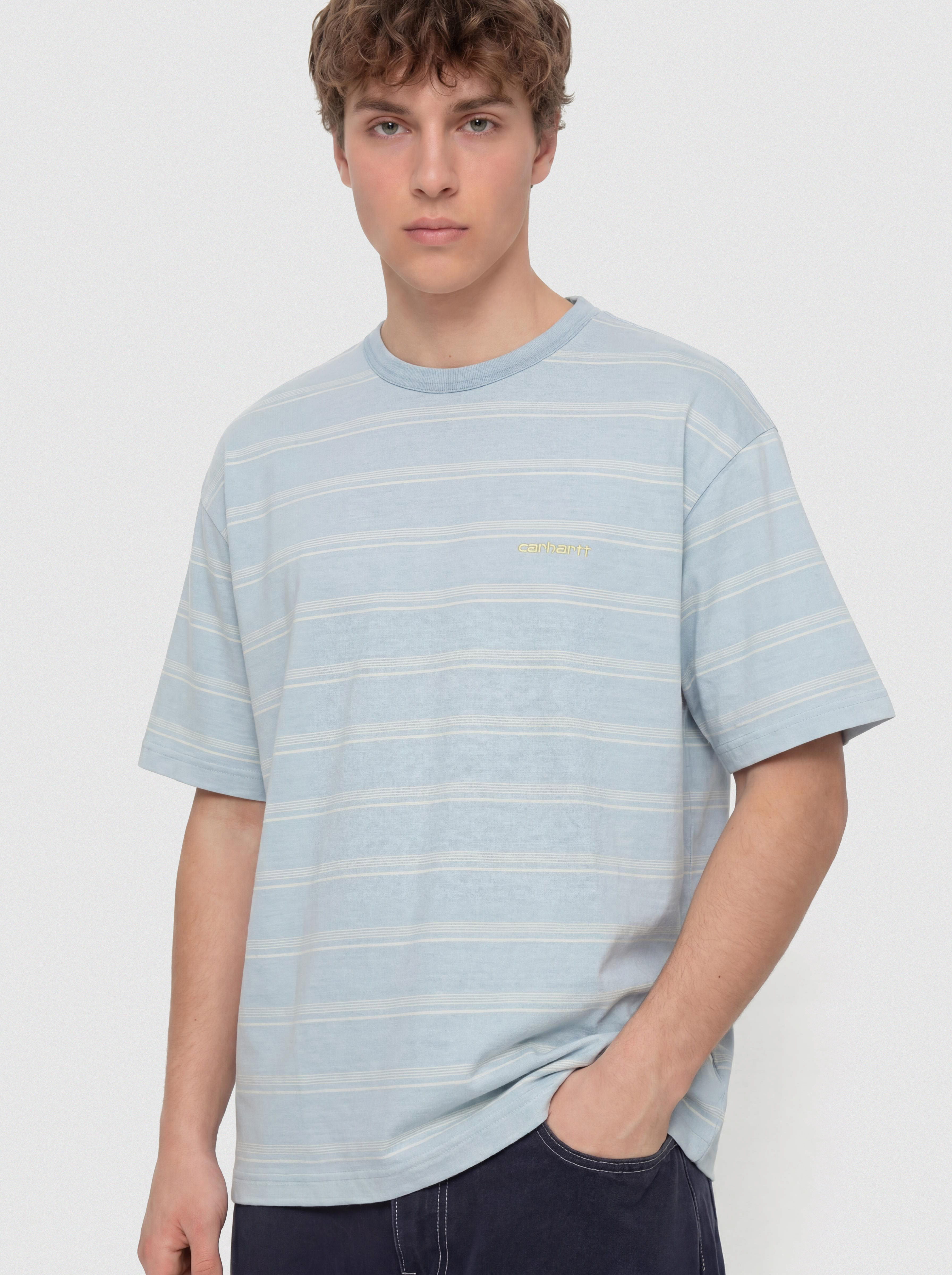Póló Carhartt WIP Matti (matti stripe/icaria/sphene)