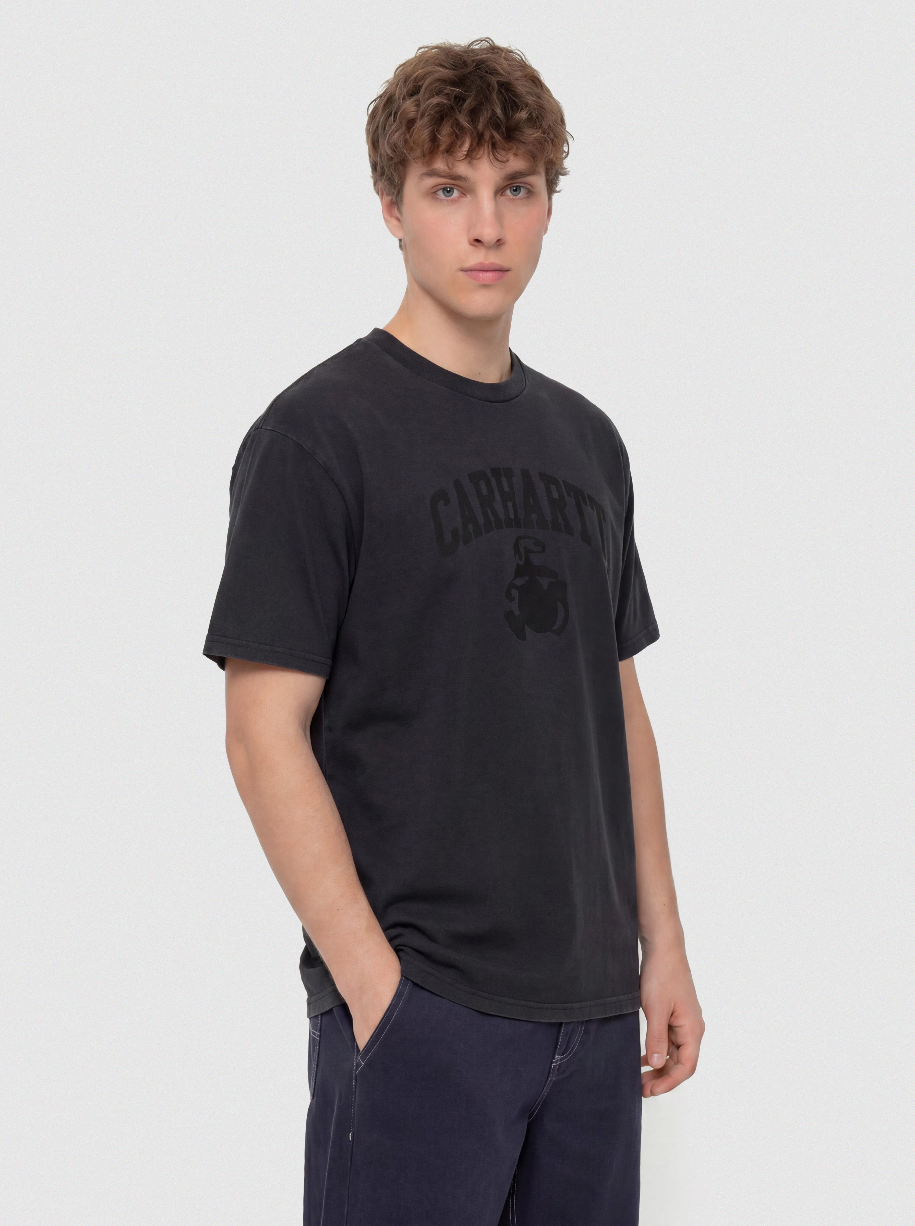 Póló Carhartt WIP Faded Pond Corps (black)