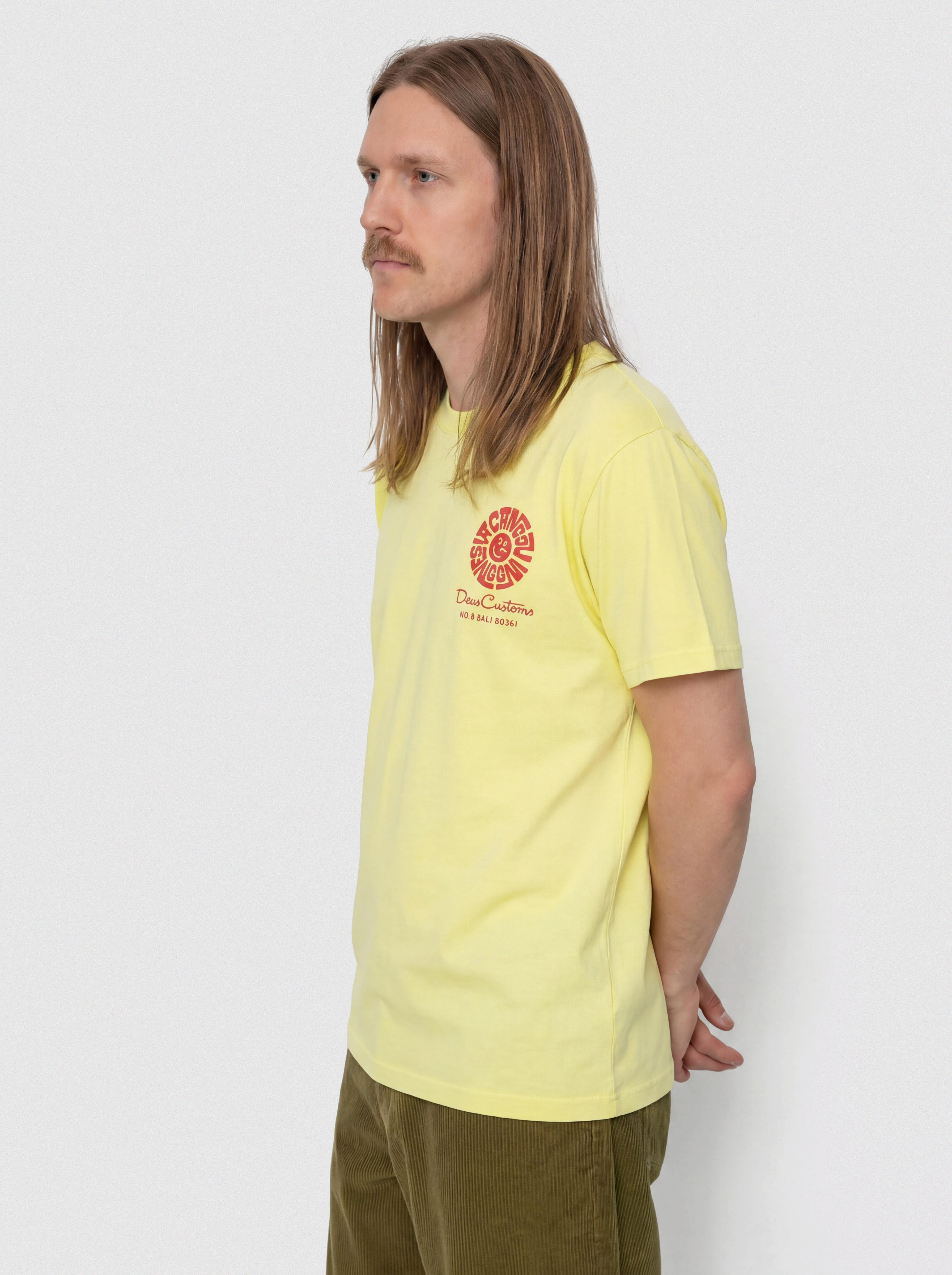 Póló Deus Ex Machina Canggu Address (canary yellow)