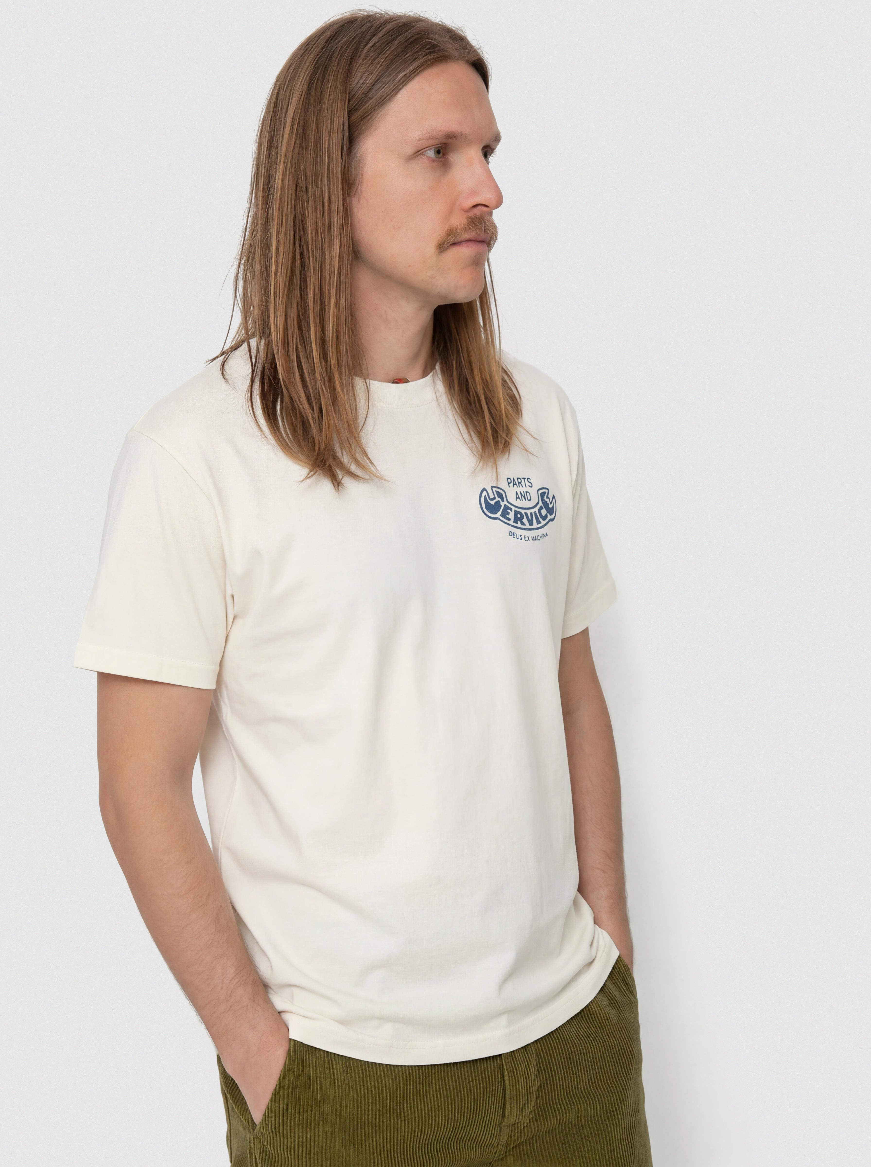 Póló Deus Ex Machina Ruff And Smooth (vintage white)