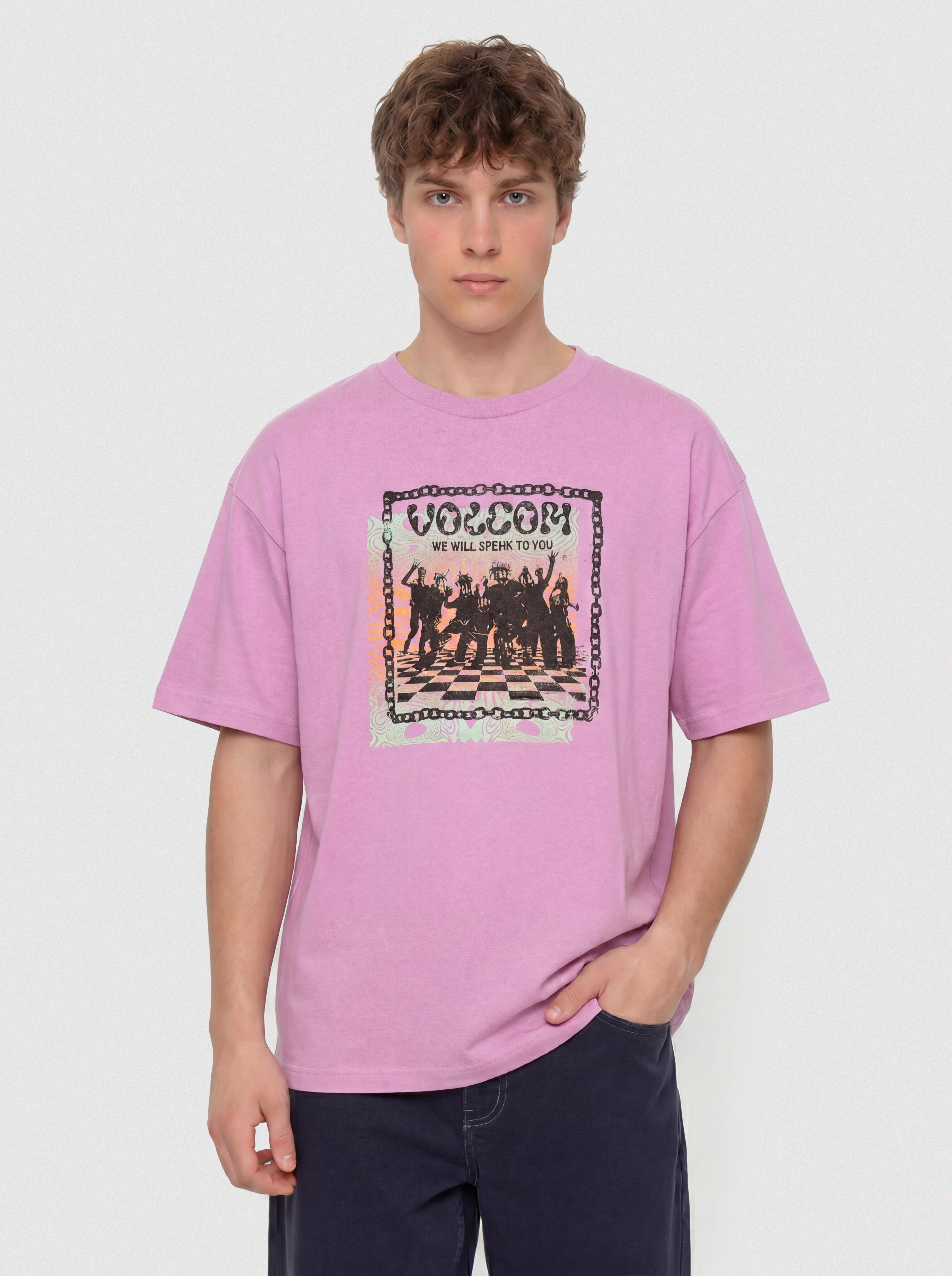 Volcom Fa F Rygalski Póló (steel purple)
