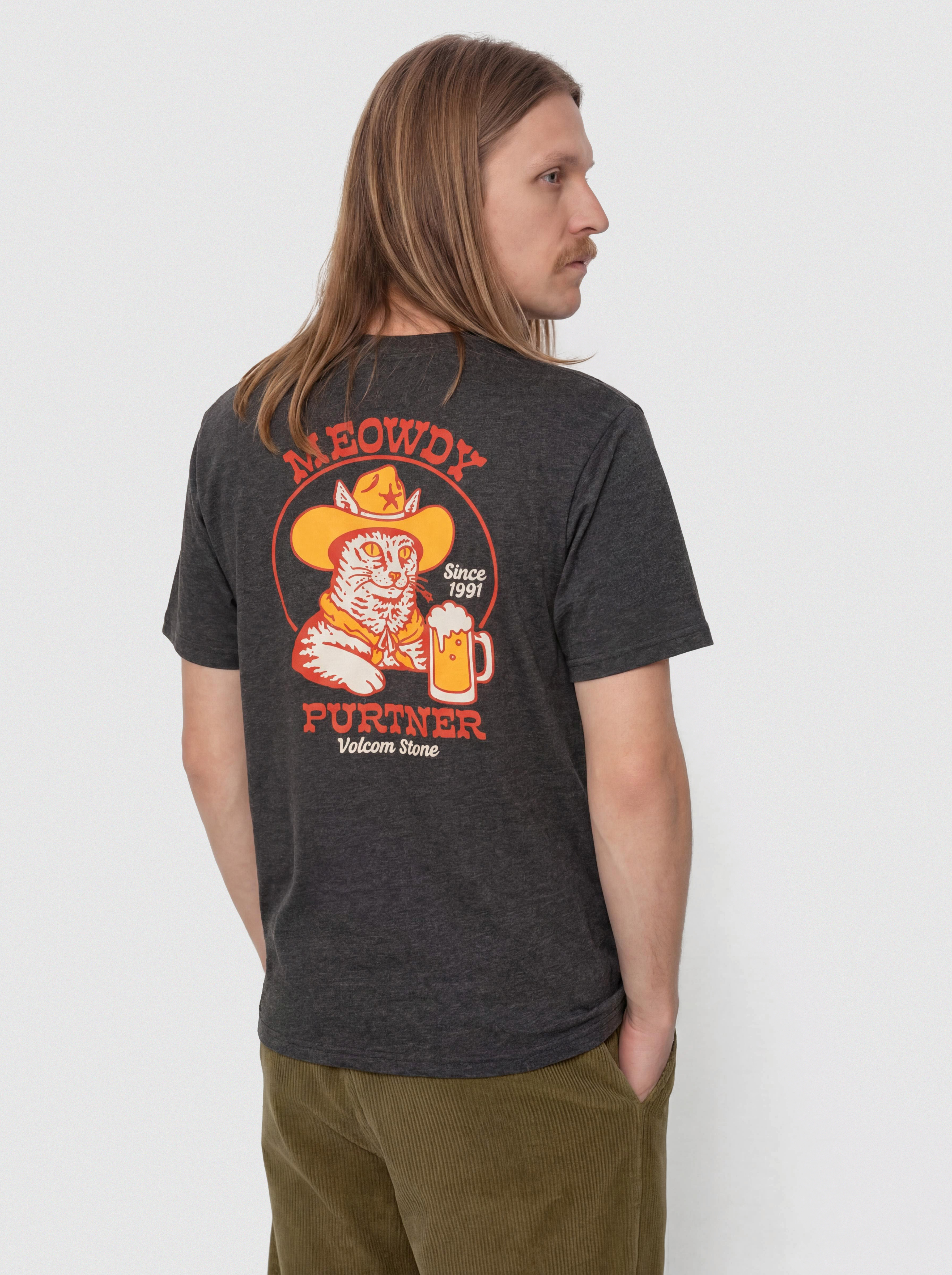 Volcom Meowdy Hth Póló (heather black)