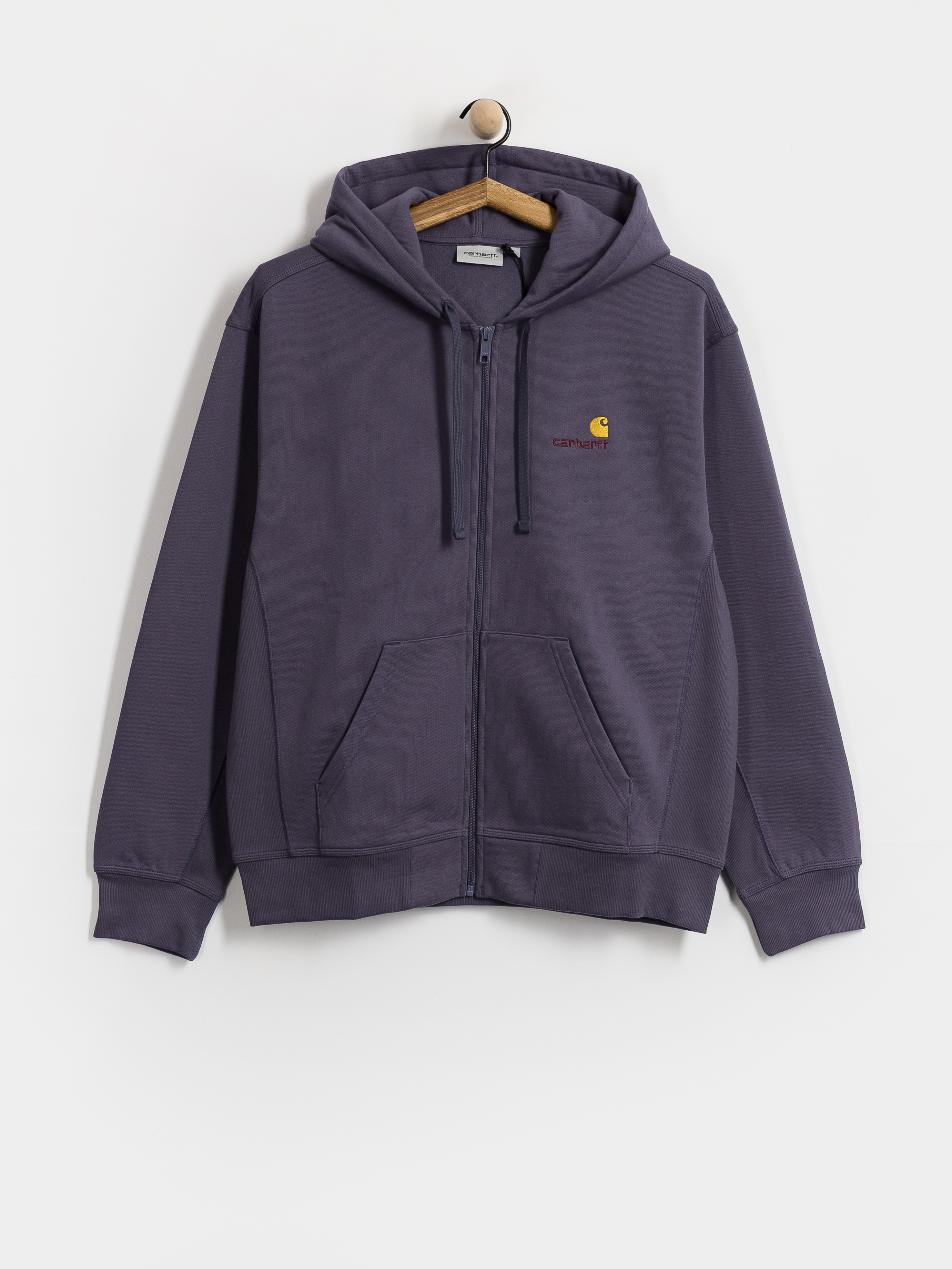 Kapucnis pulóver Carhartt WIP American Script ZHD (shady purple)