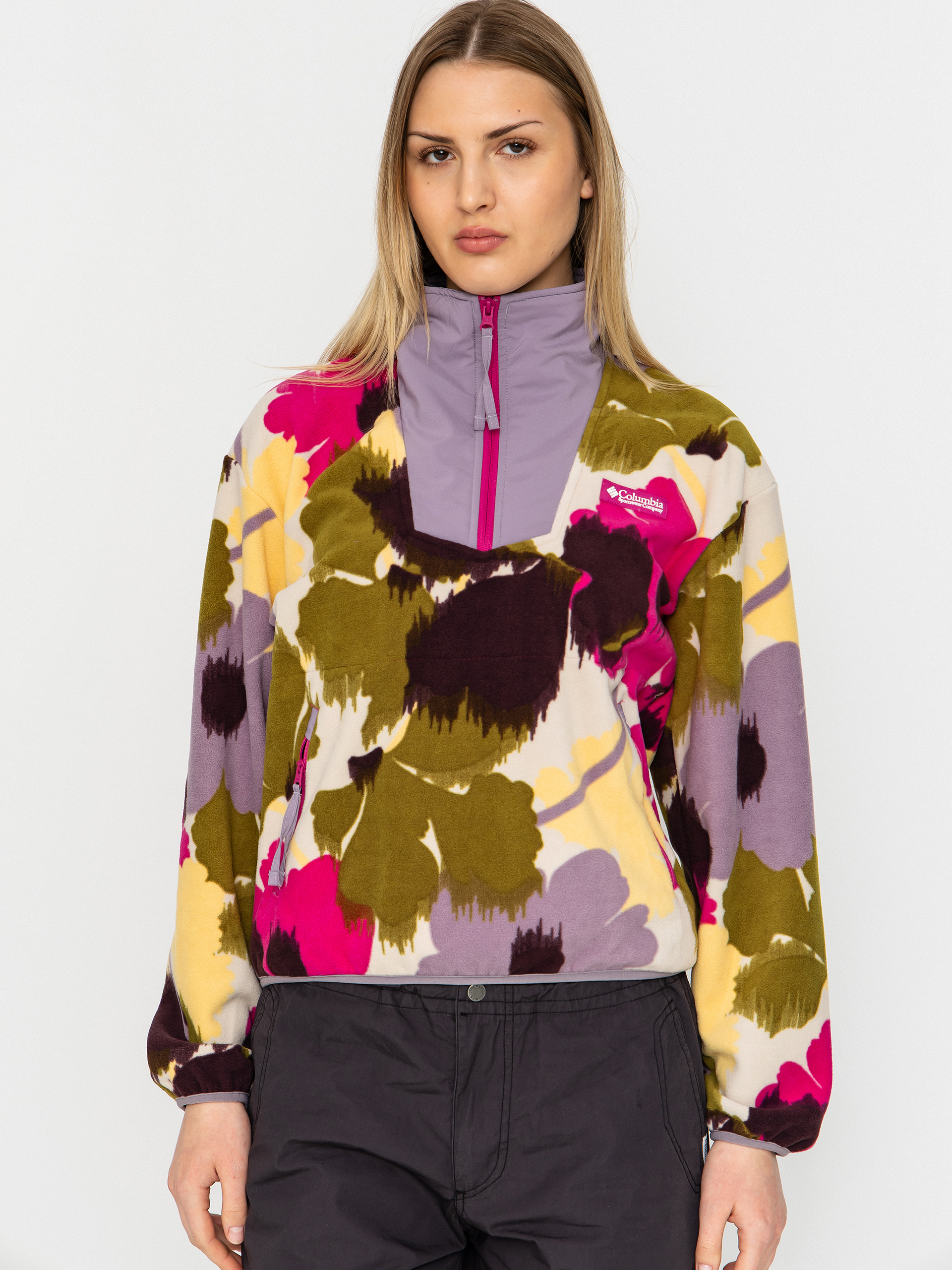 Columbia Sequoia Grove Printed Half Zip Wmn Polár pulóver (fuchsia/ikatbloom)