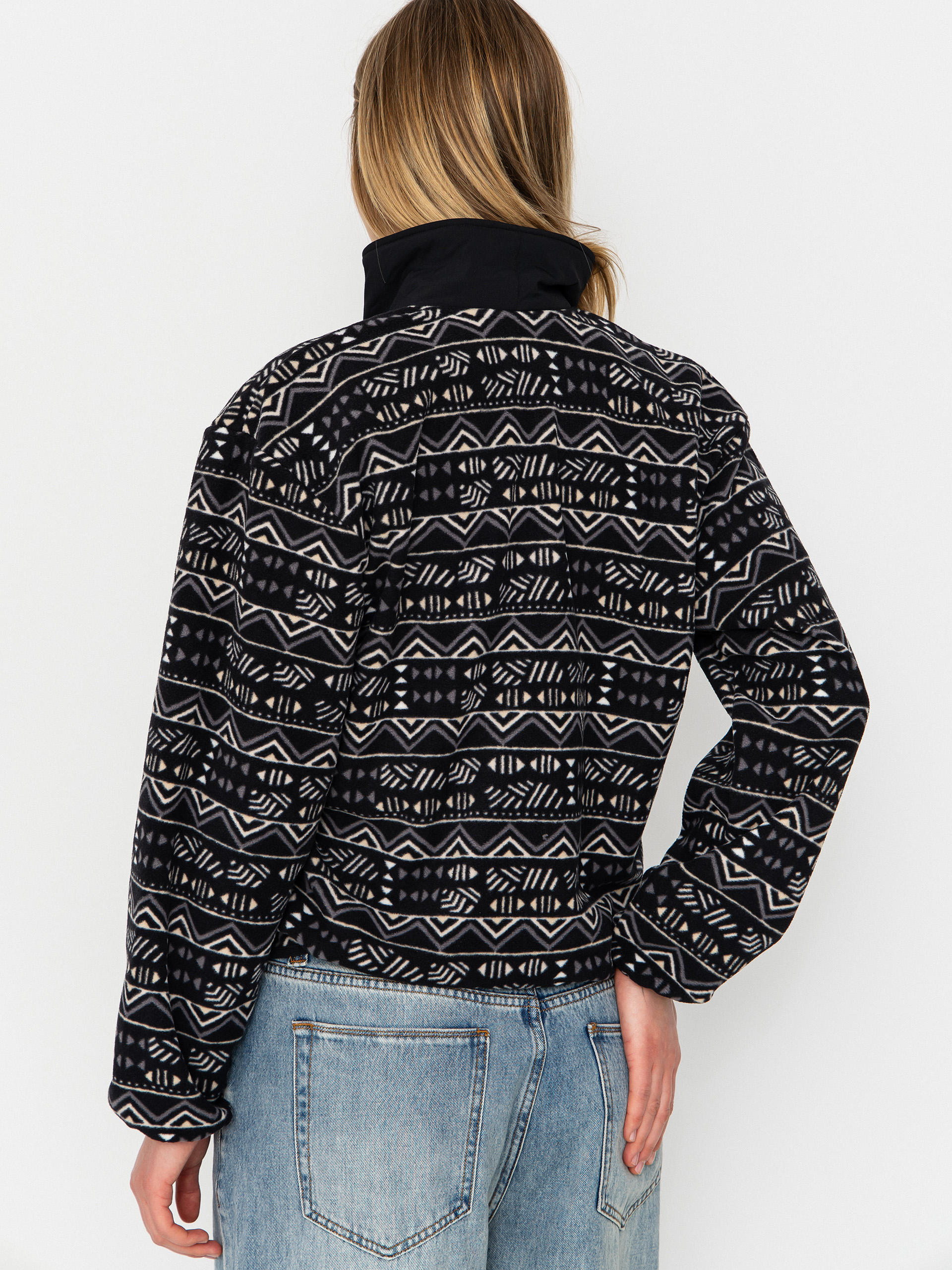 Női Columbia Sequoia Grove Printed Half Zip Polár pulóver (black/horizons)