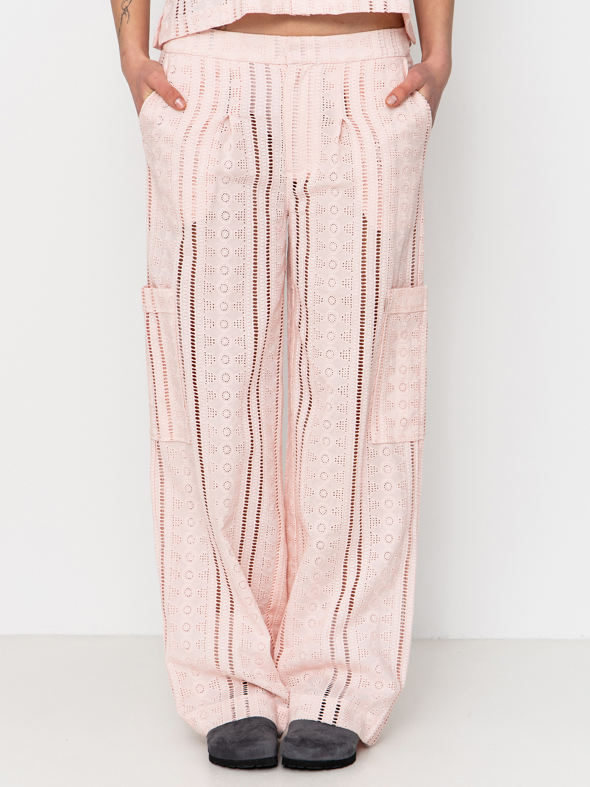 Brixton The Mercer Wide Leg Trouser Wmn Kisnadrág (chalk pink)