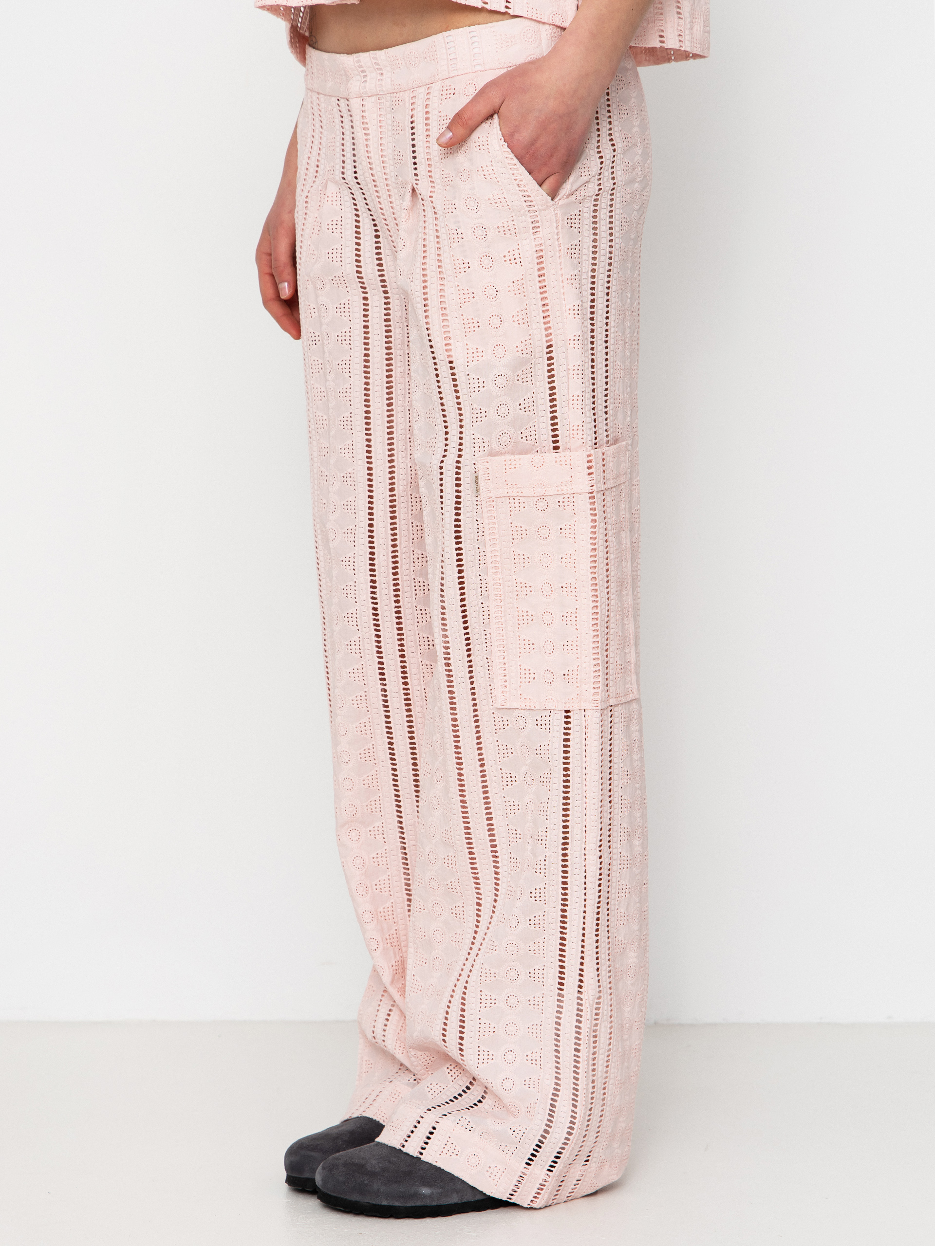 Brixton The Mercer Wide Leg Trouser Wmn Kisnadrág (chalk pink)