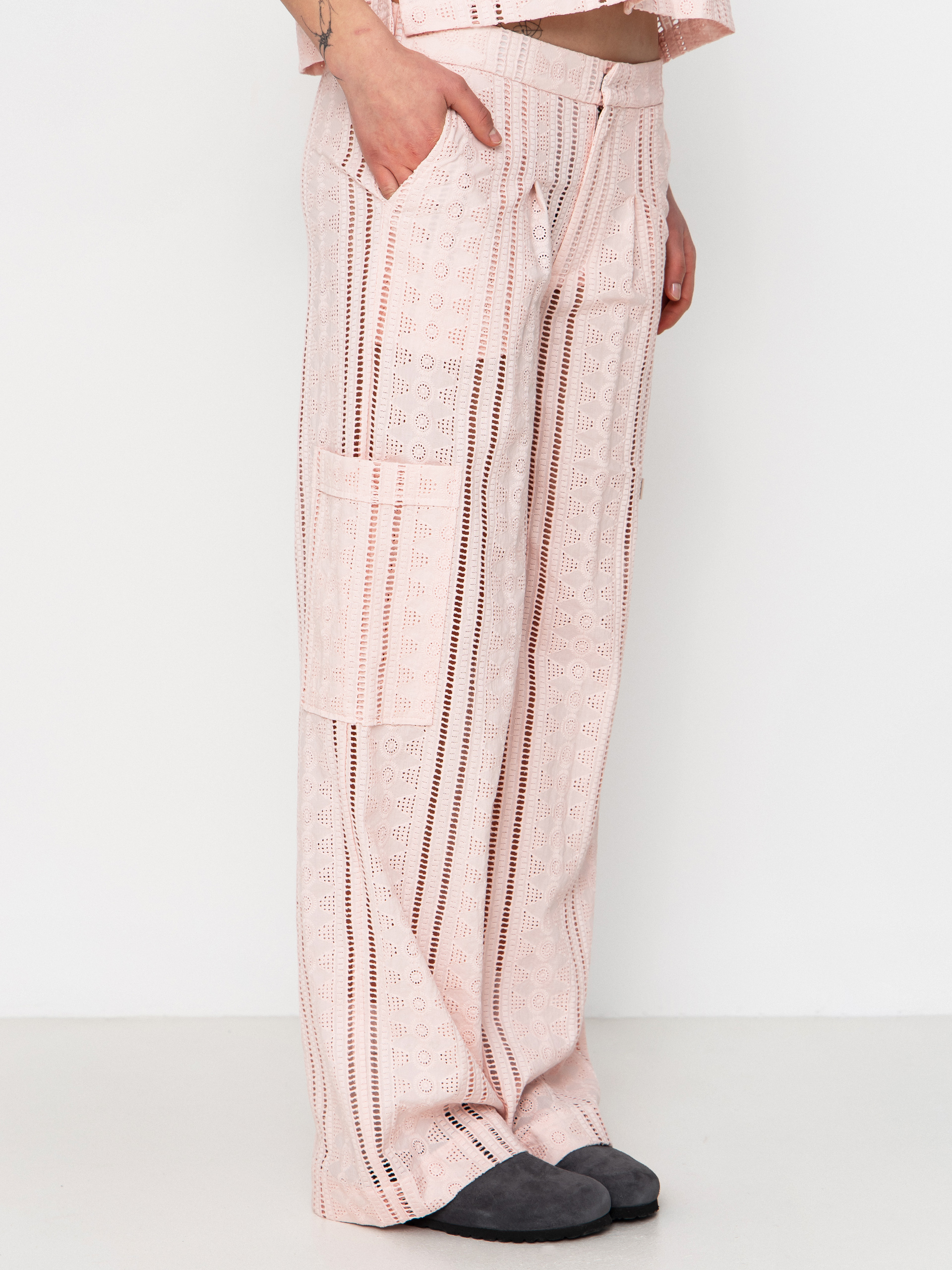 Brixton The Mercer Wide Leg Trouser Wmn Kisnadrág (chalk pink)