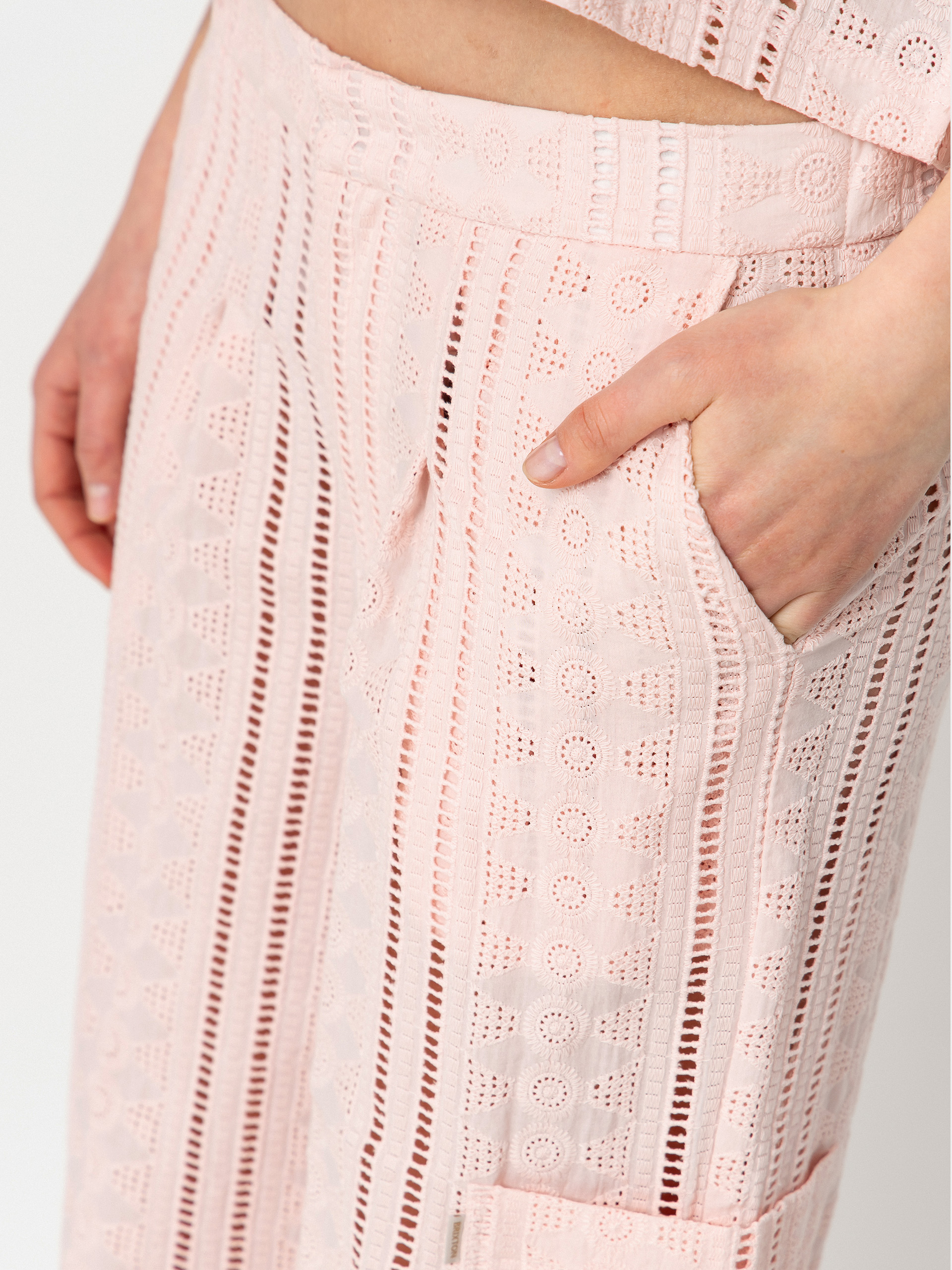 Brixton The Mercer Wide Leg Trouser Wmn Kisnadrág (chalk pink)
