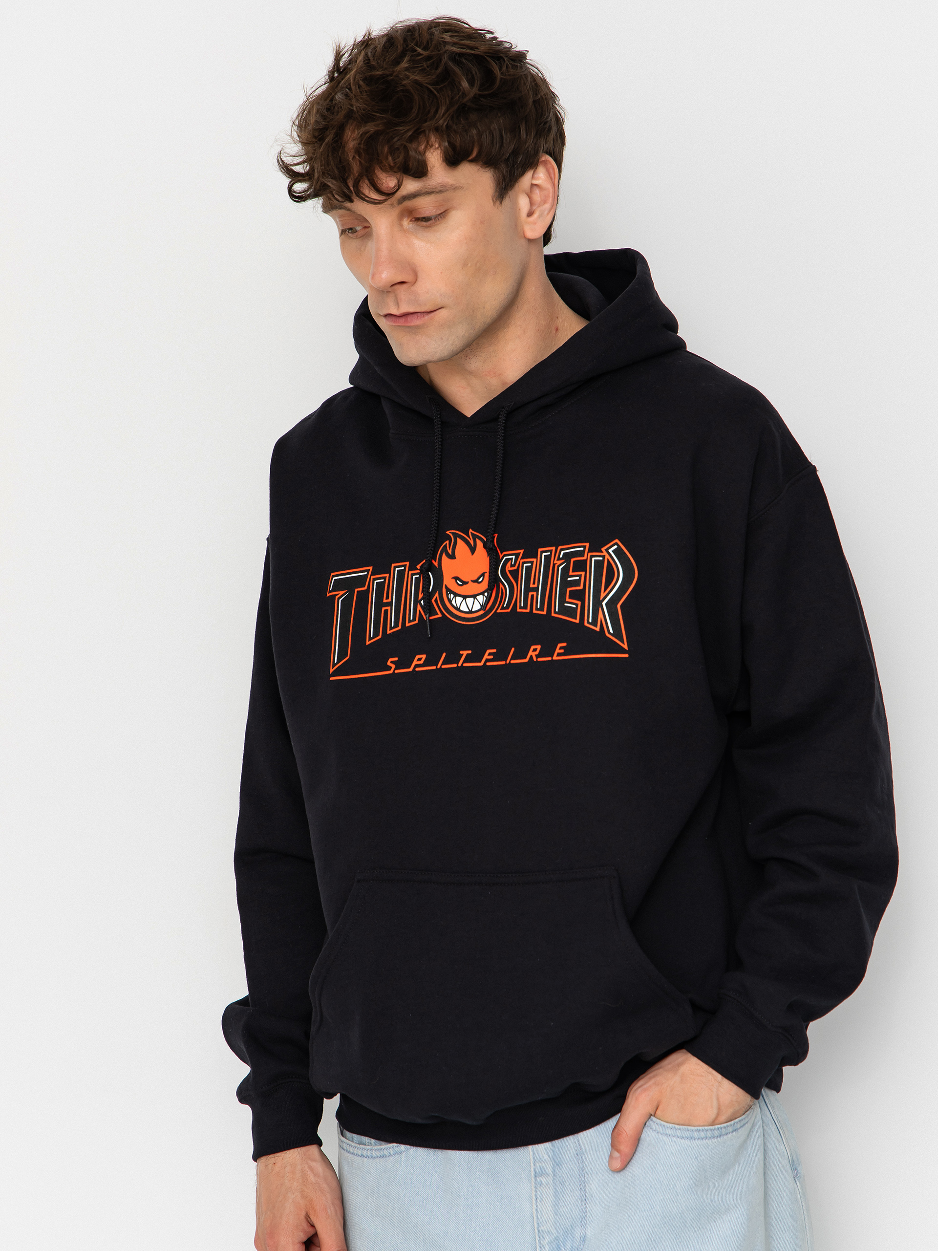 Thrasher x Spitfire Big Head Outline HD Kapucnis pulóver